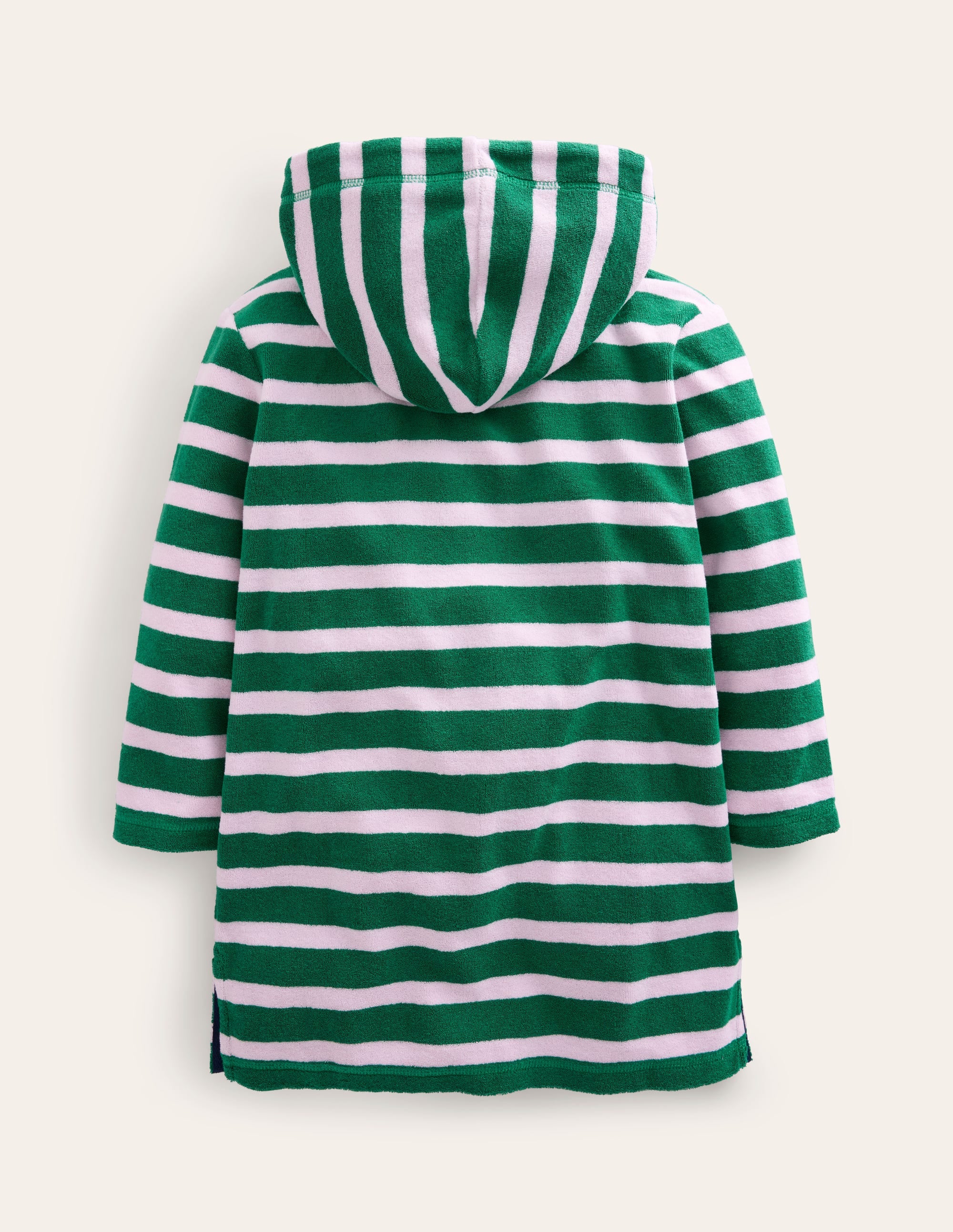 Towelling Throw-on-Shady Glade Green/French Pink - Image 2