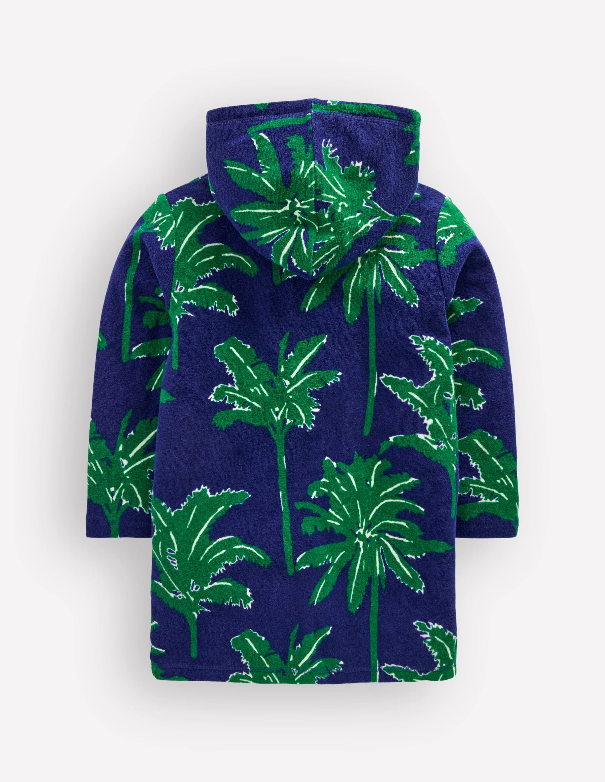 Towelling Zip-Up Throw-On-Starboard Blue Palm Trees - Image 4