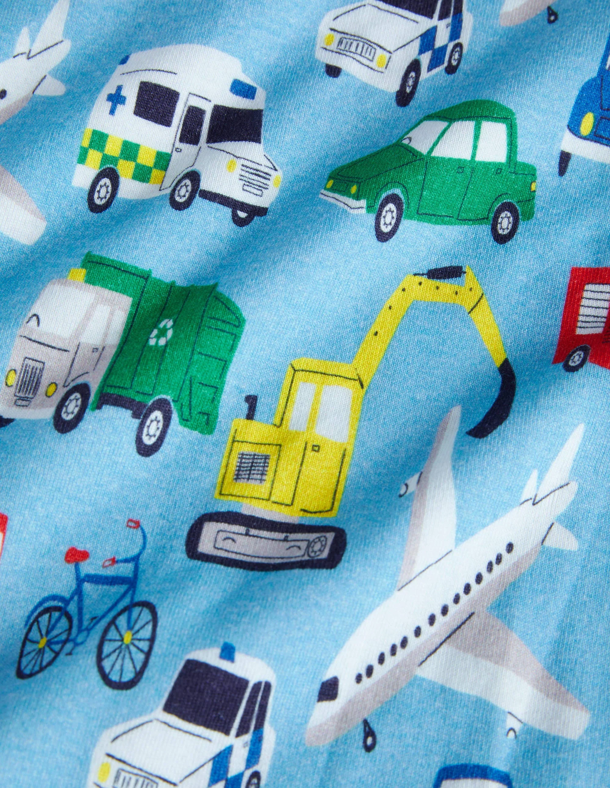 Twin Pack Snug Pajamas-Surfboard Blue Vehicles - Image 3