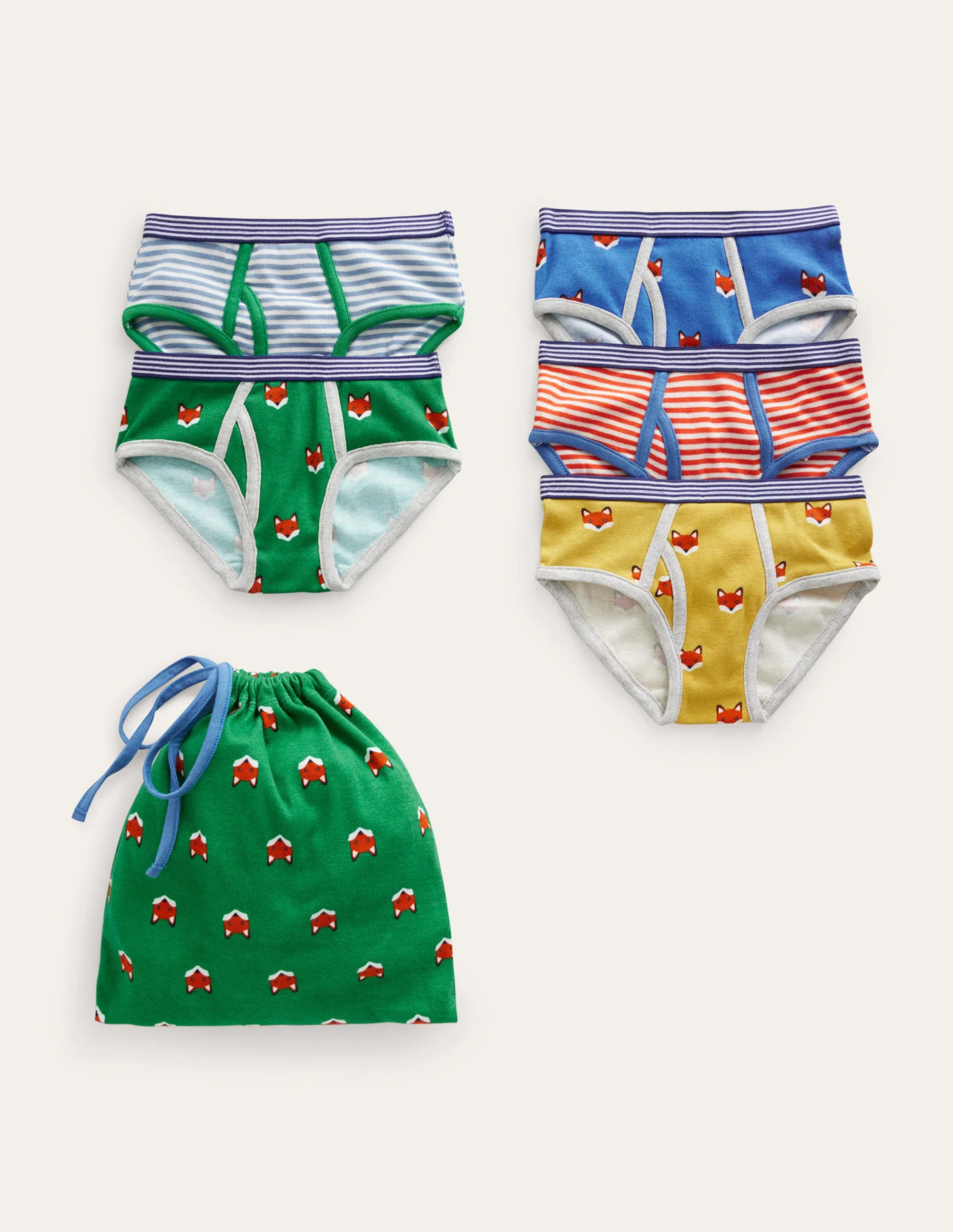 Underwear 5 Pack-Multi Foxes