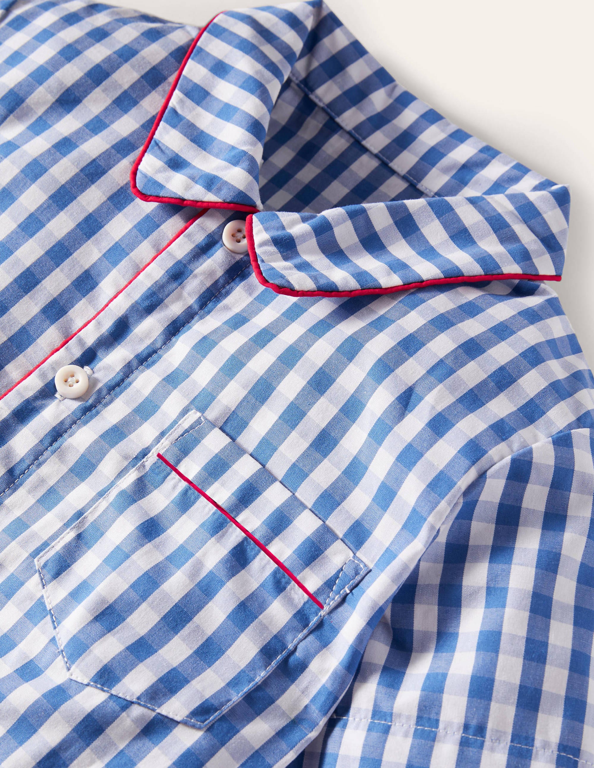 Woven Pajama Set-Elizabethan Blue Gingham - Image 3