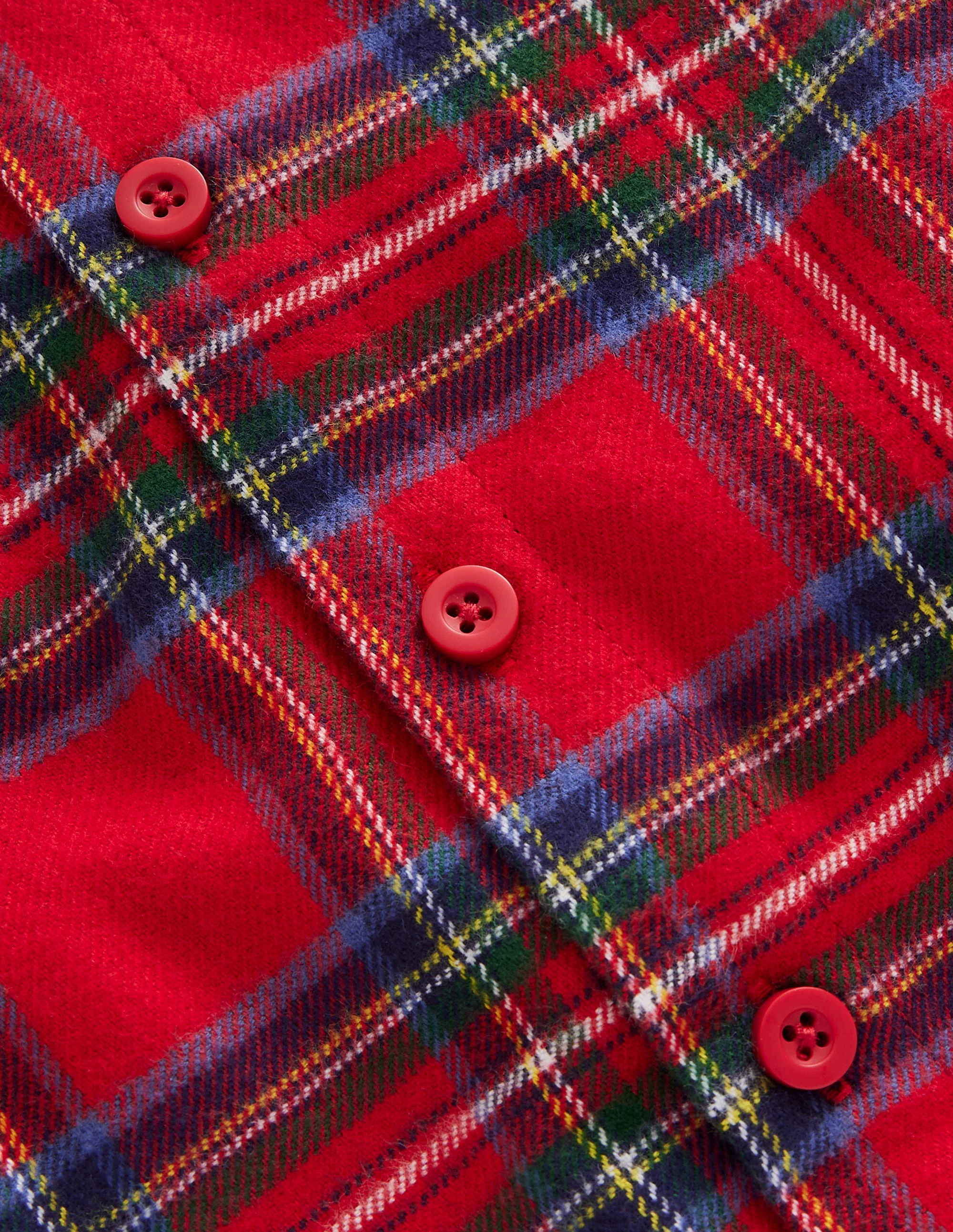 Woven Pajamas Set-Red Check - Image 3