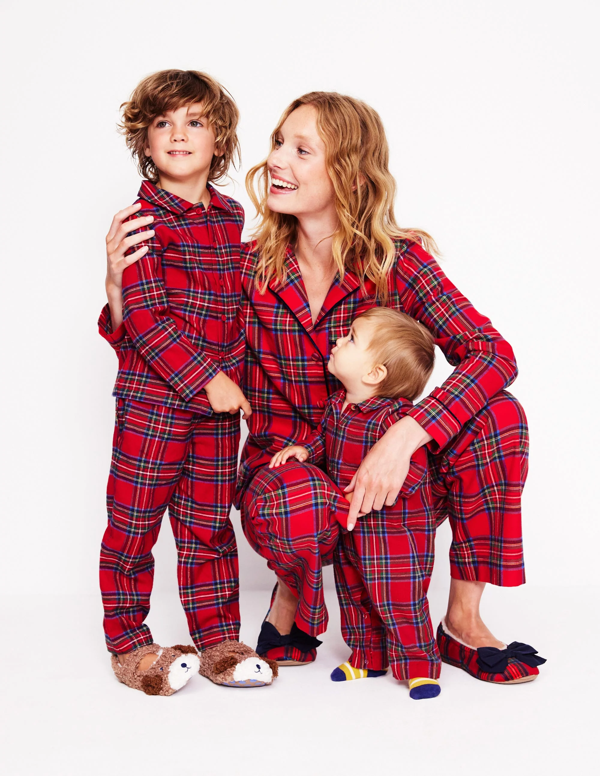 Woven Pajamas Set-Red Check - Image 4
