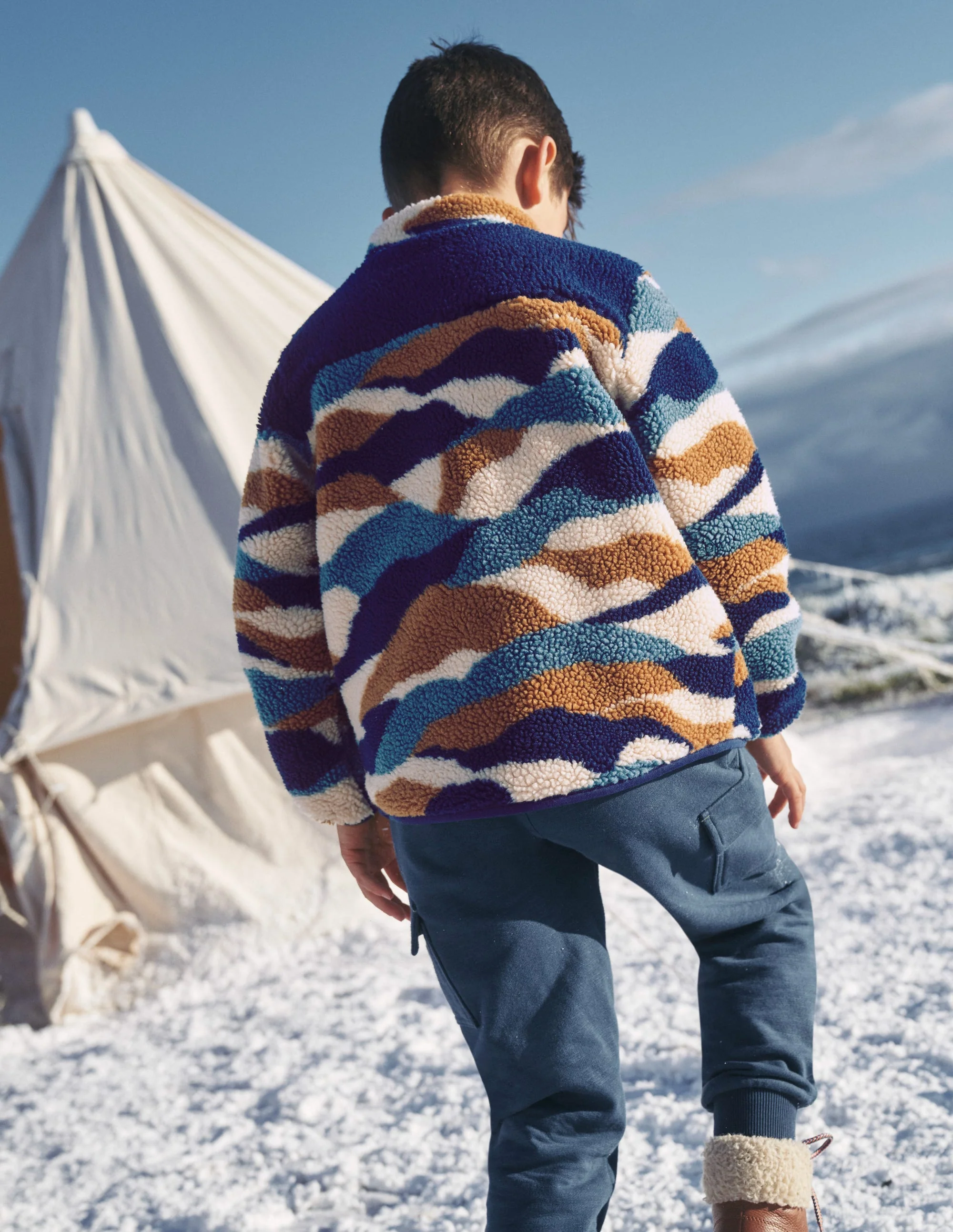 Zip Through Printed Fleece-Sandpiper Mountains - Image 5