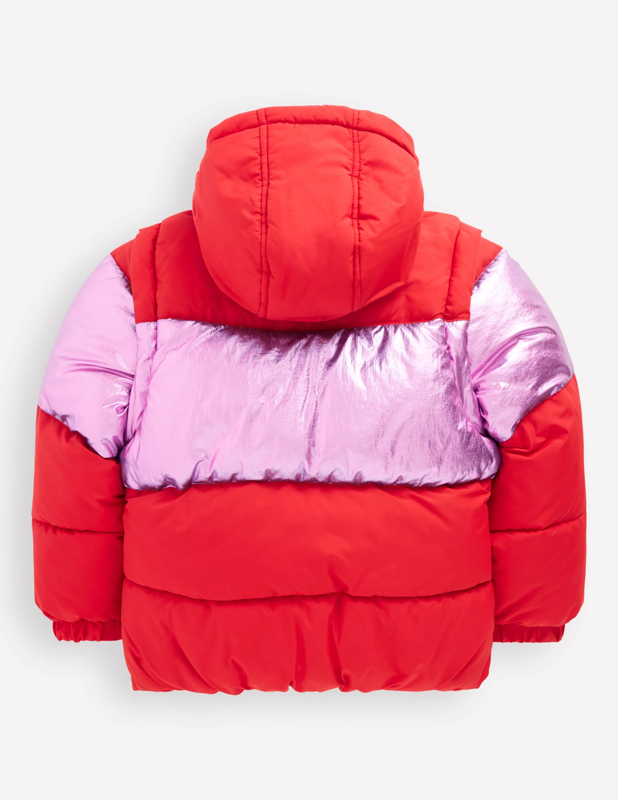 2-in-1 Padded Coat-Red/Pink Metallic - Image 2