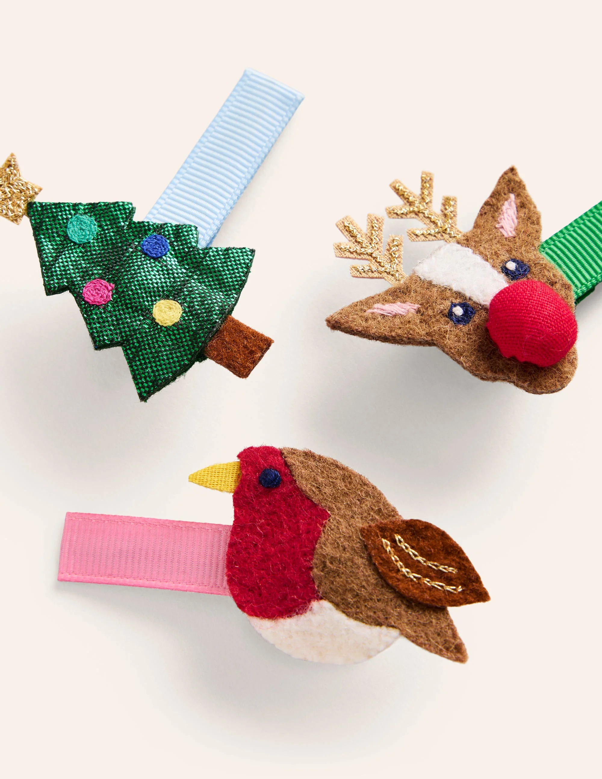 3-pack Hair Clips-Multi Festive - Image 2