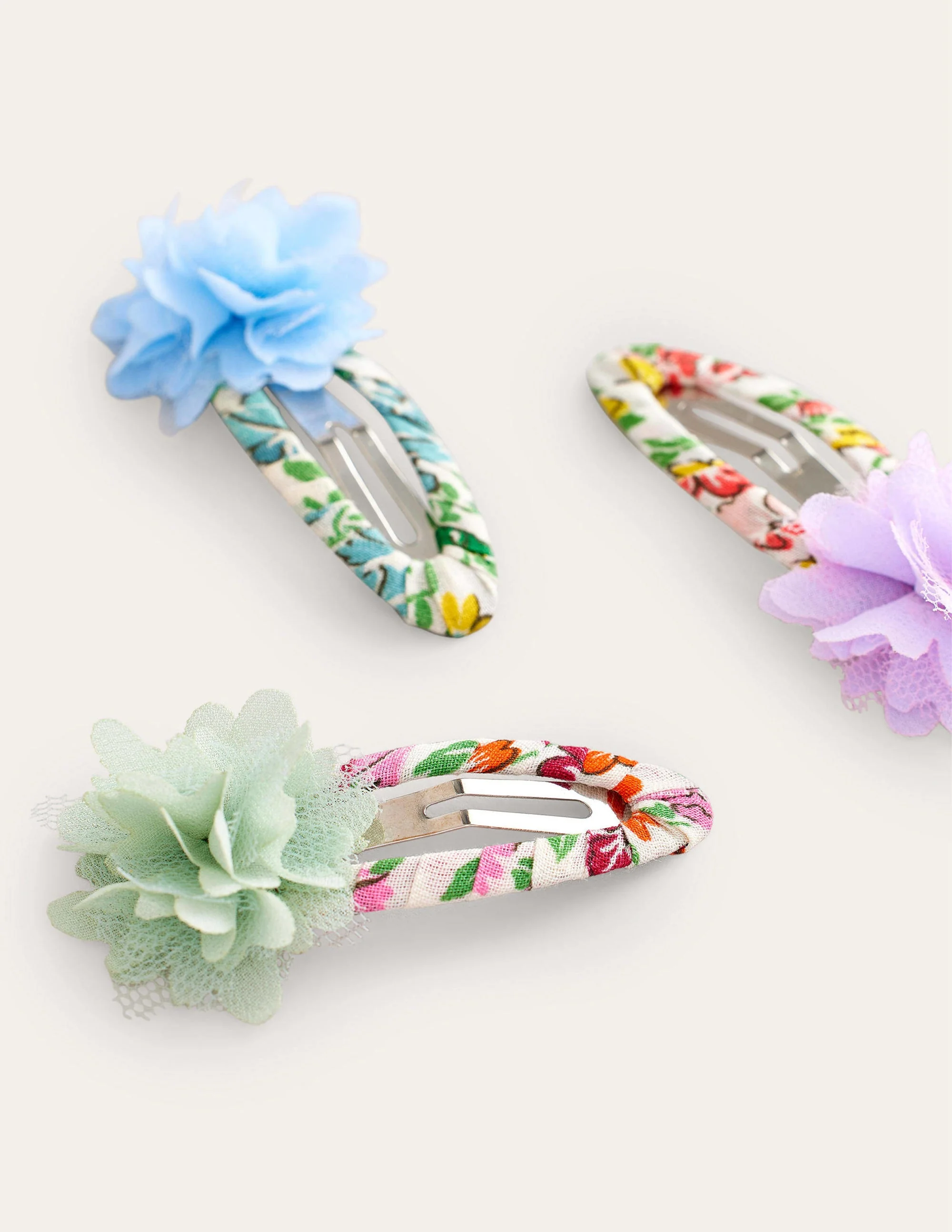 3 Pack Hair Clips-Multi Floral - Image 2