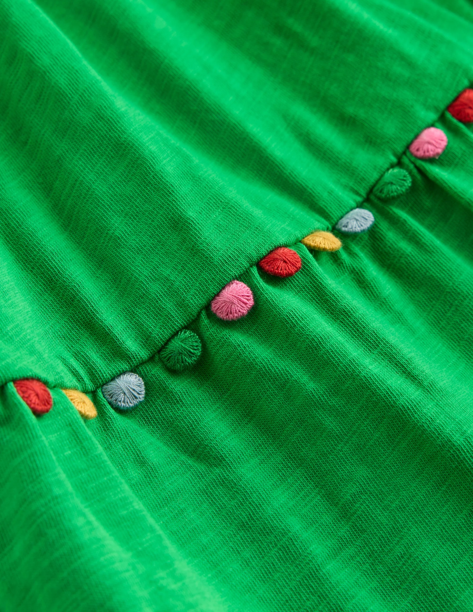 Addison Twirly Pom Dress-Sapling Green - Image 3