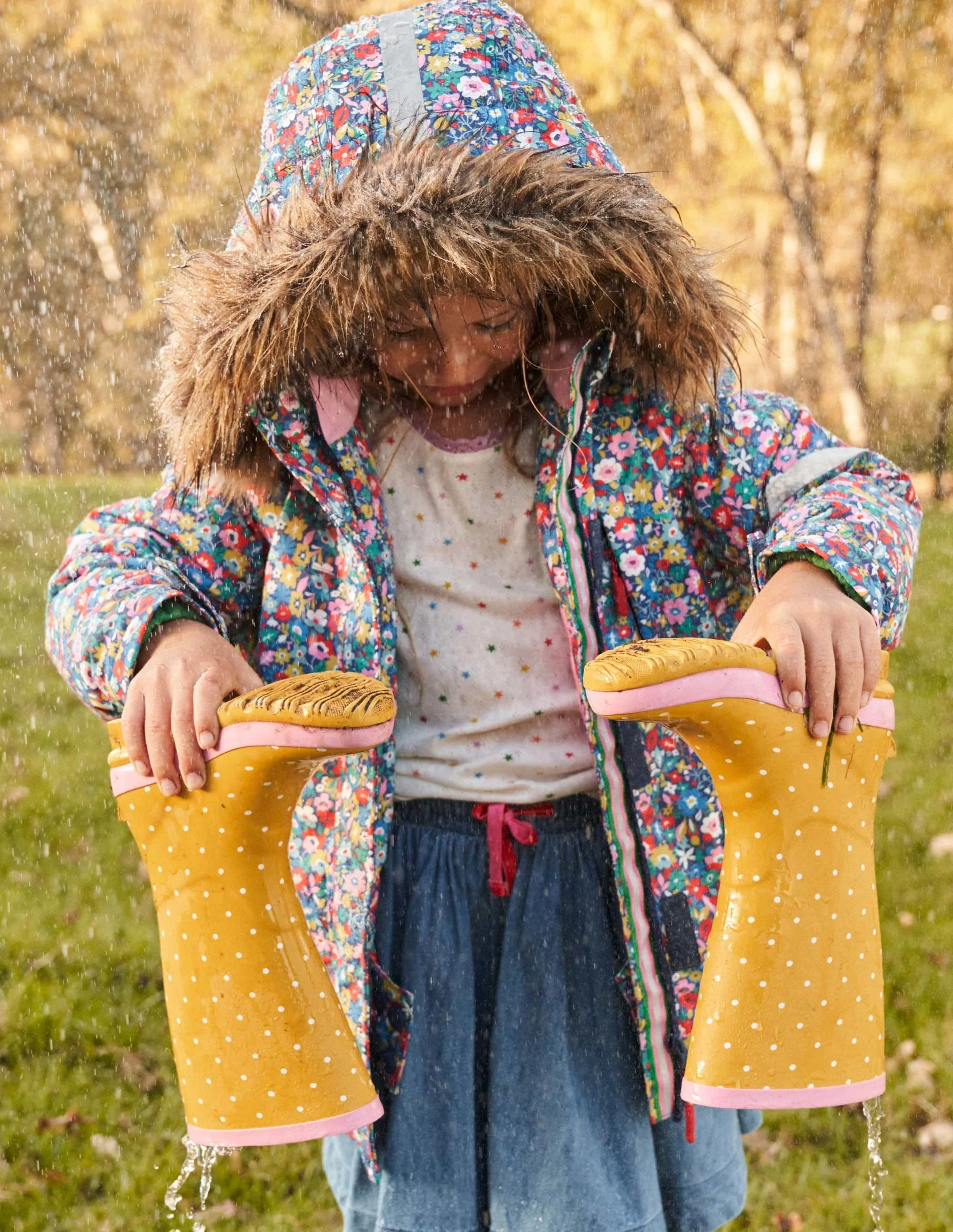 All-weather Waterproof Jacket-Multi Patchwork Floral - Image 7
