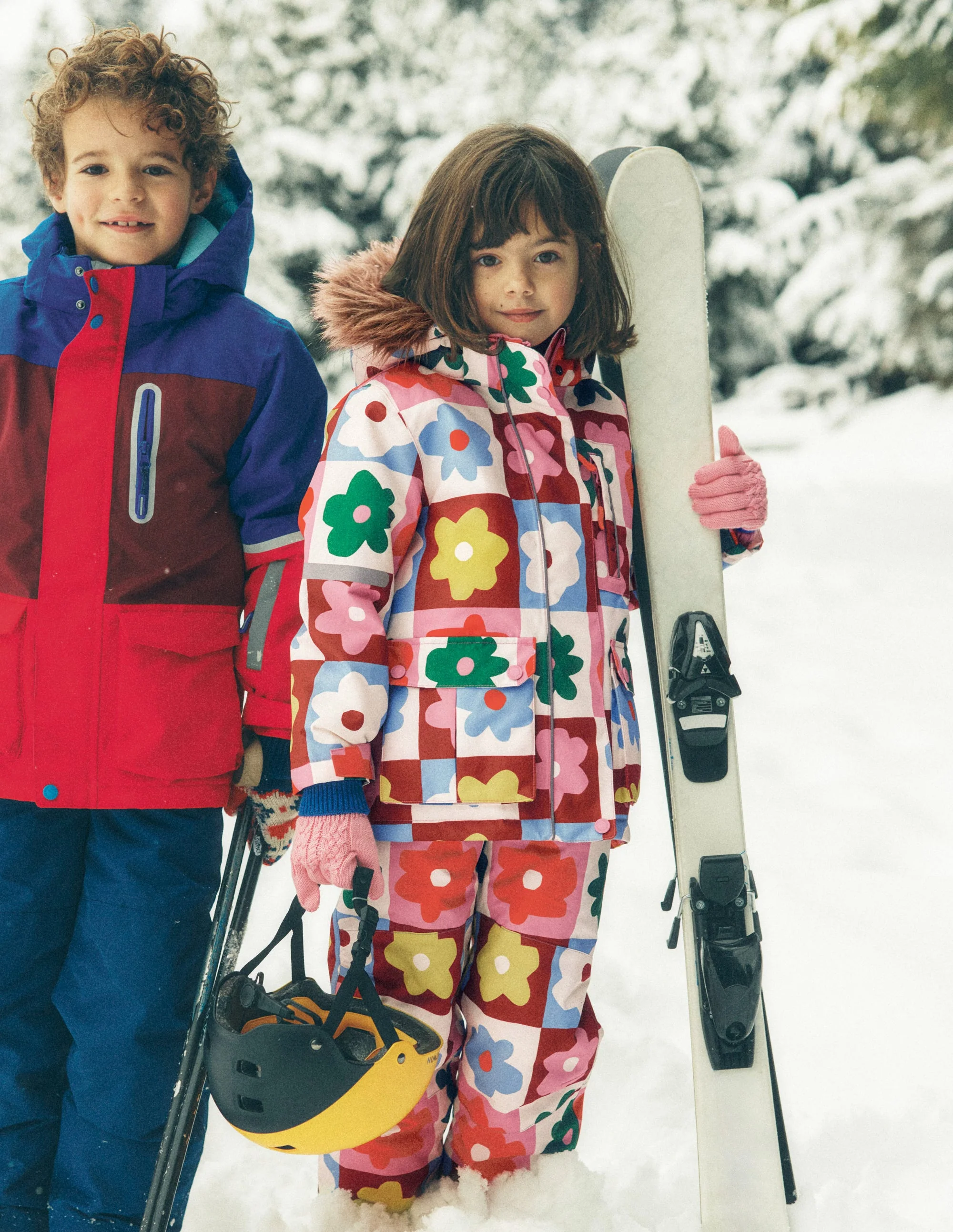All Weather Waterproof Pants-Multi Flower Check - Image 4