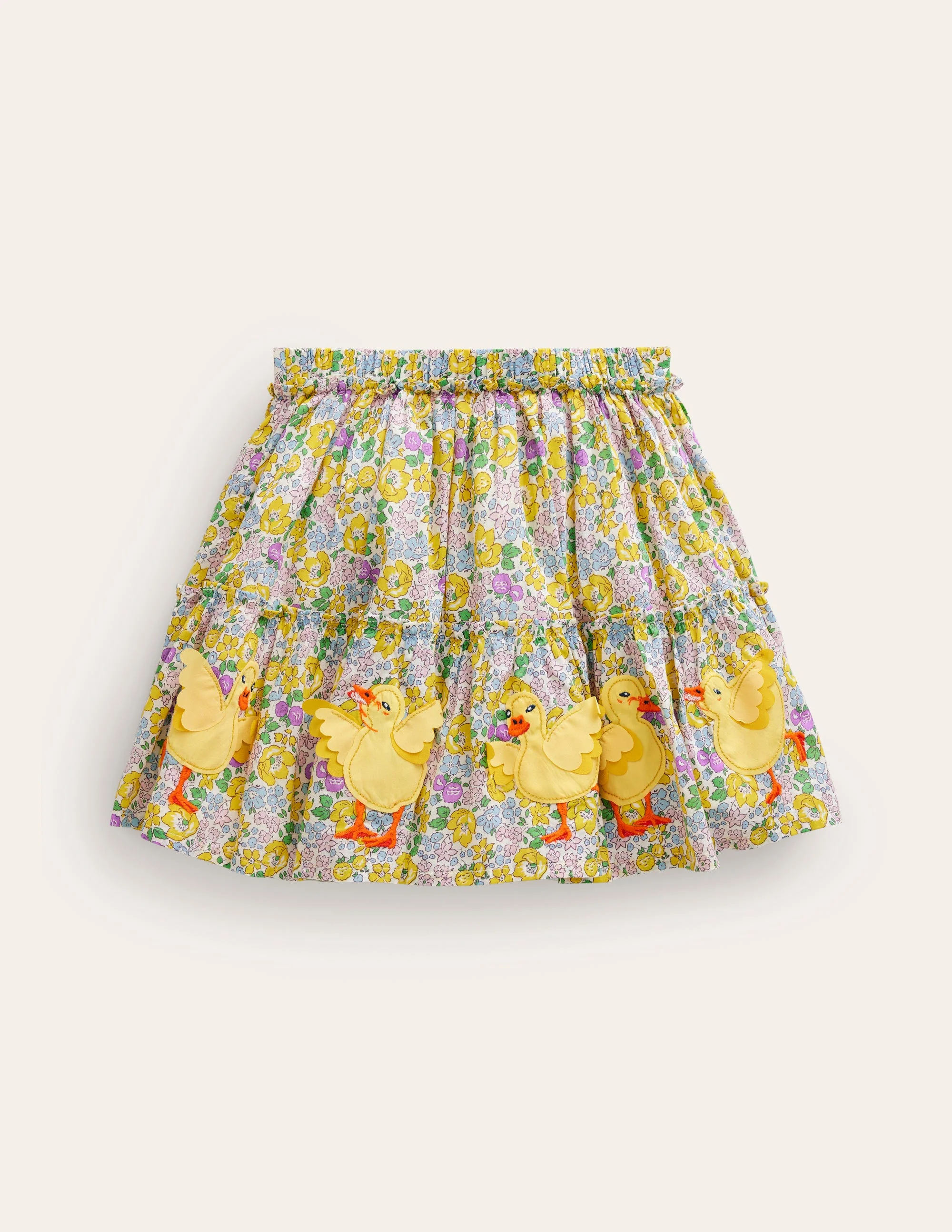 Appliqué Skirt-Yellow Spring Bloom Chicks - Image 2