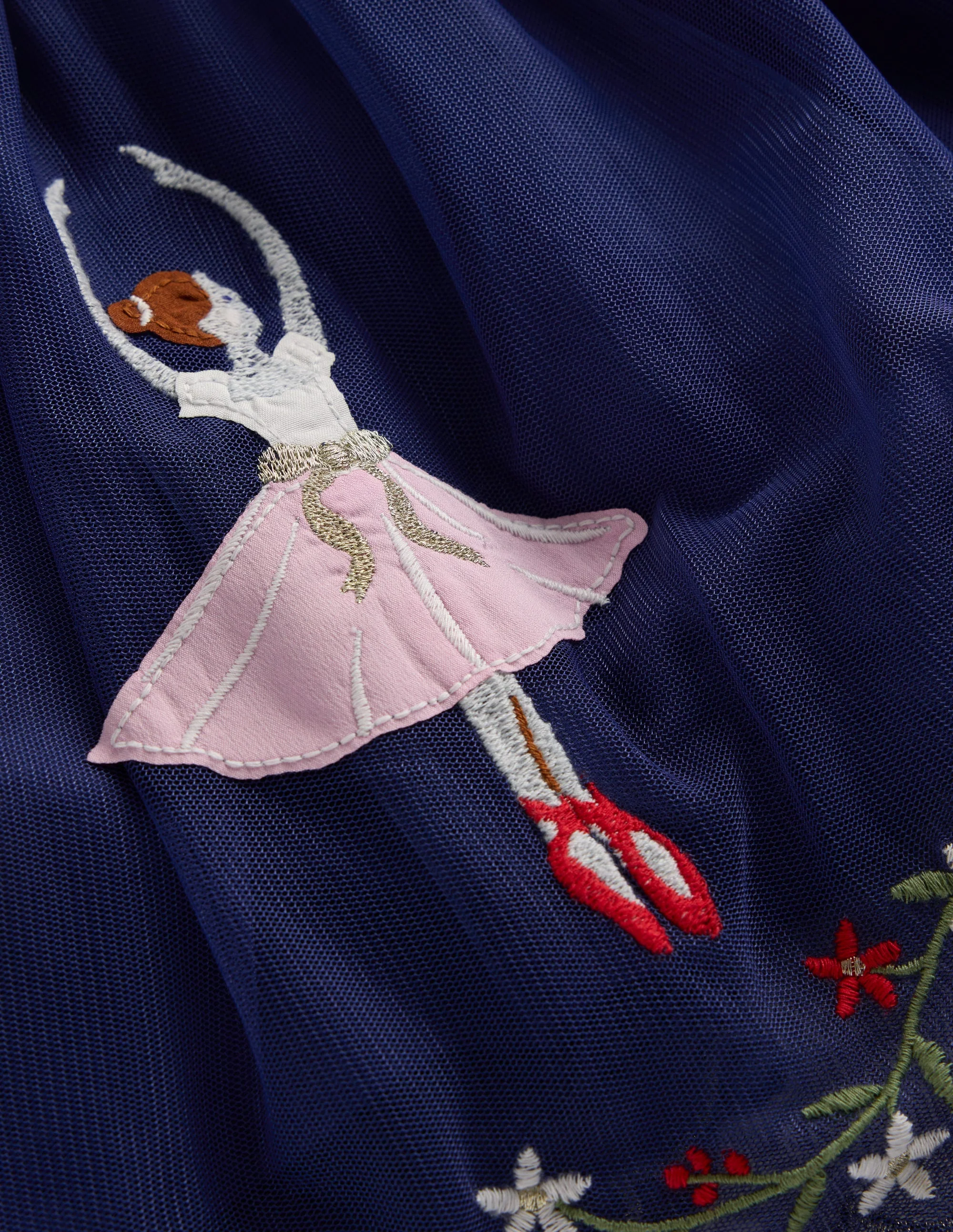 Appliqué Tulle Skirt-Starboard Blue Nutcracker - Image 3