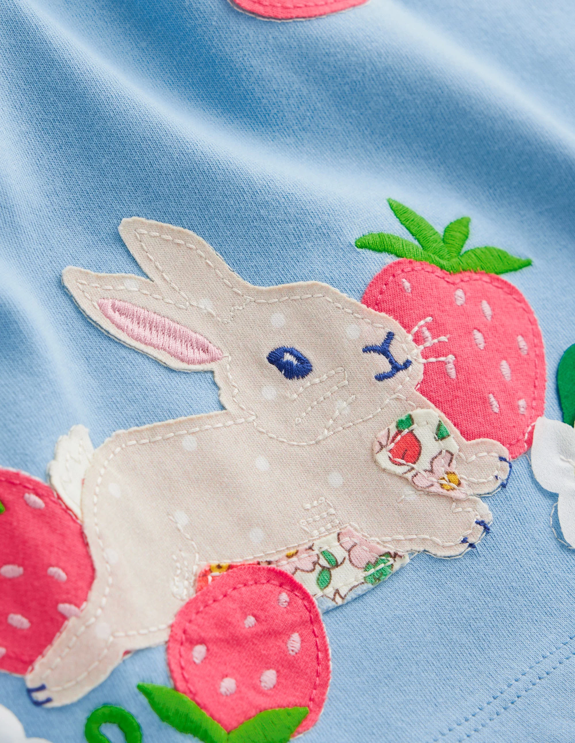 Appliqué Tunic and Legging Set-Glacier Blue Bunnies - Image 3