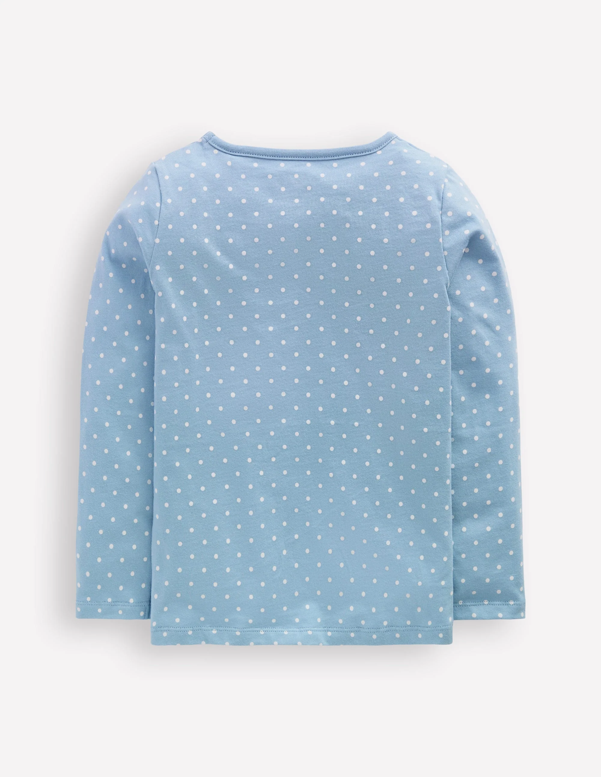 Ari Long Sleeve Boucle T-shirt-Glacier Blue Spot Easter - Image 2