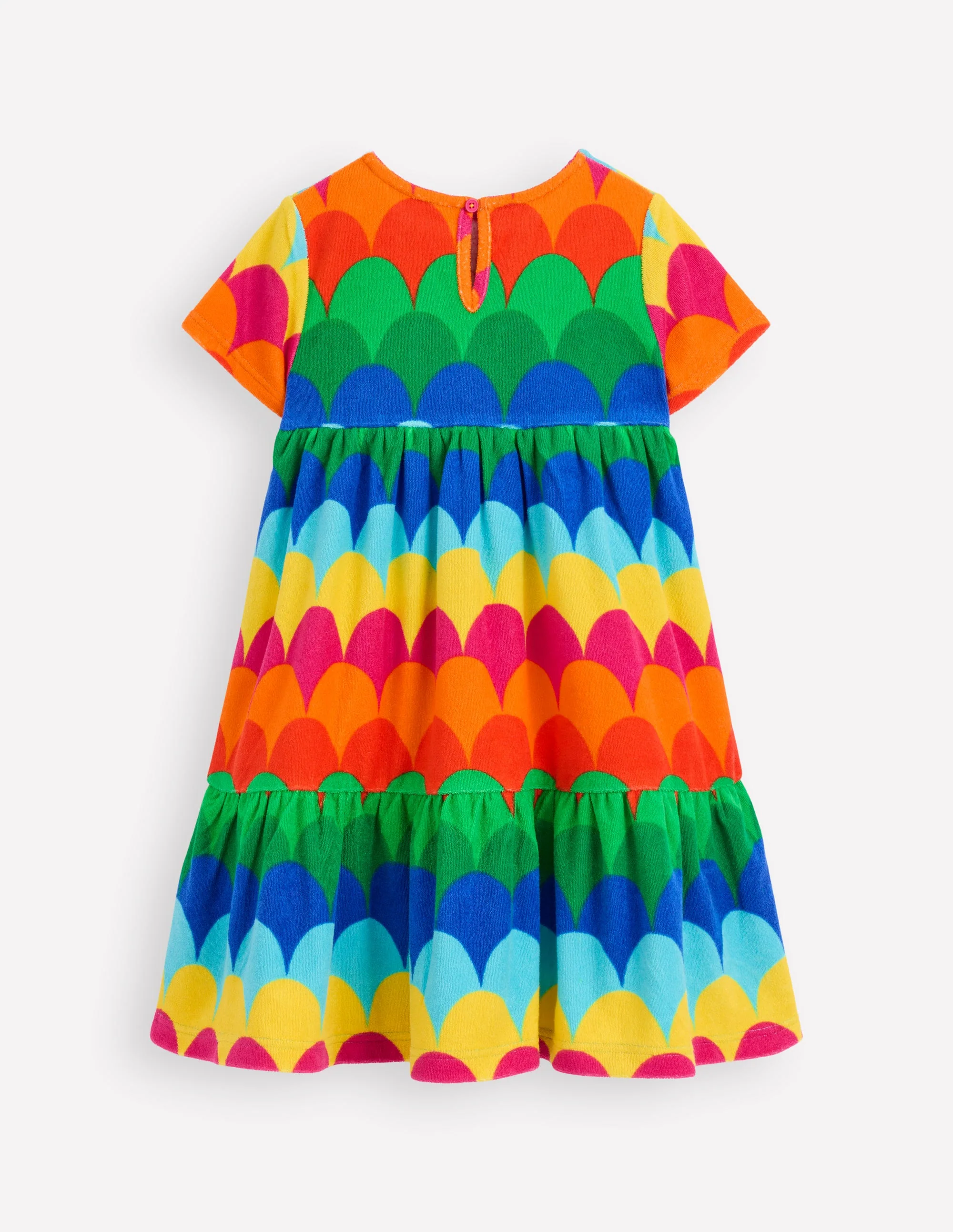 Ariel Twirly Towelling Dress-Multi Scallop Stripe - Image 6