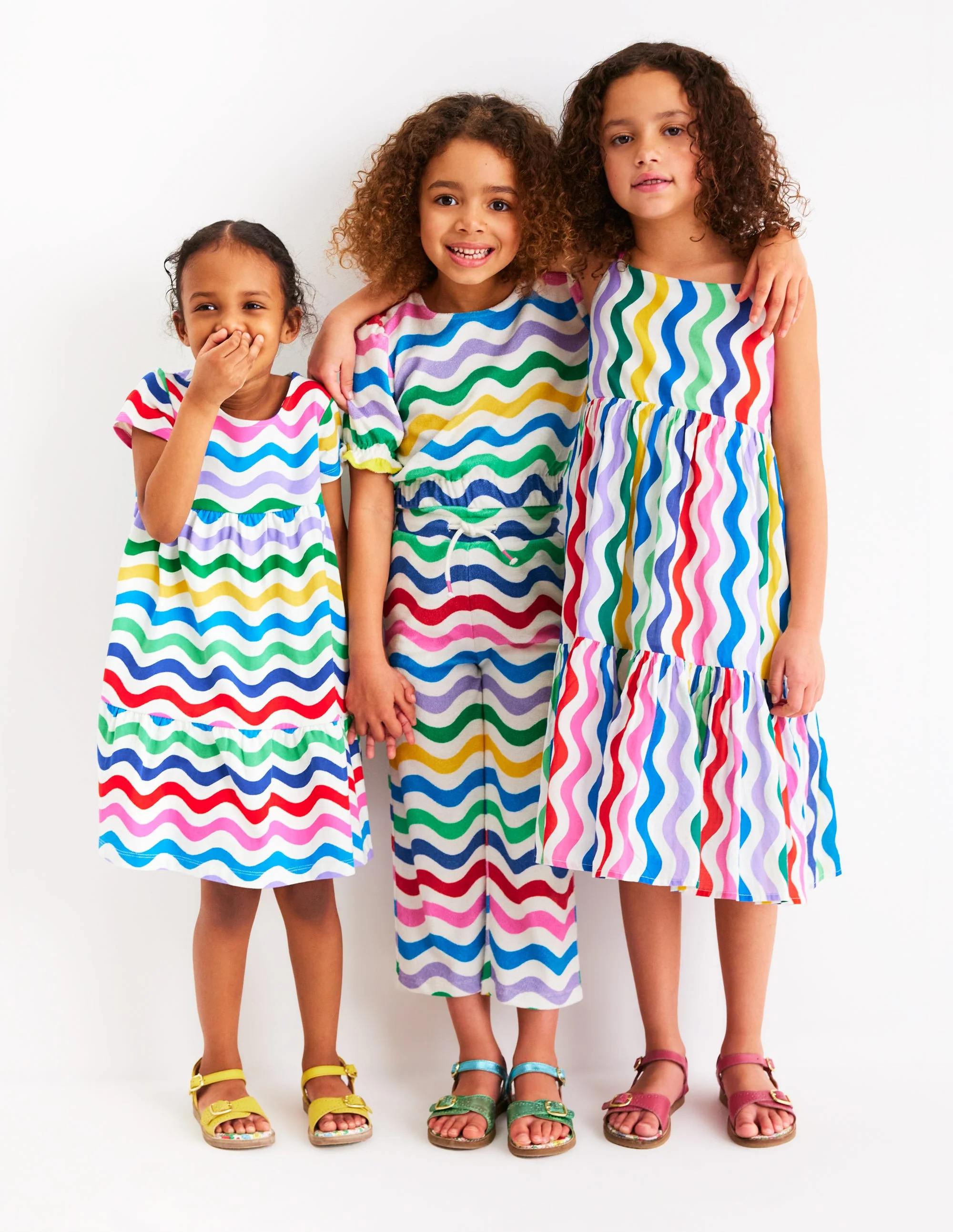 Aurelia Tiered Twirly Dress-Multi Wave - Image 5