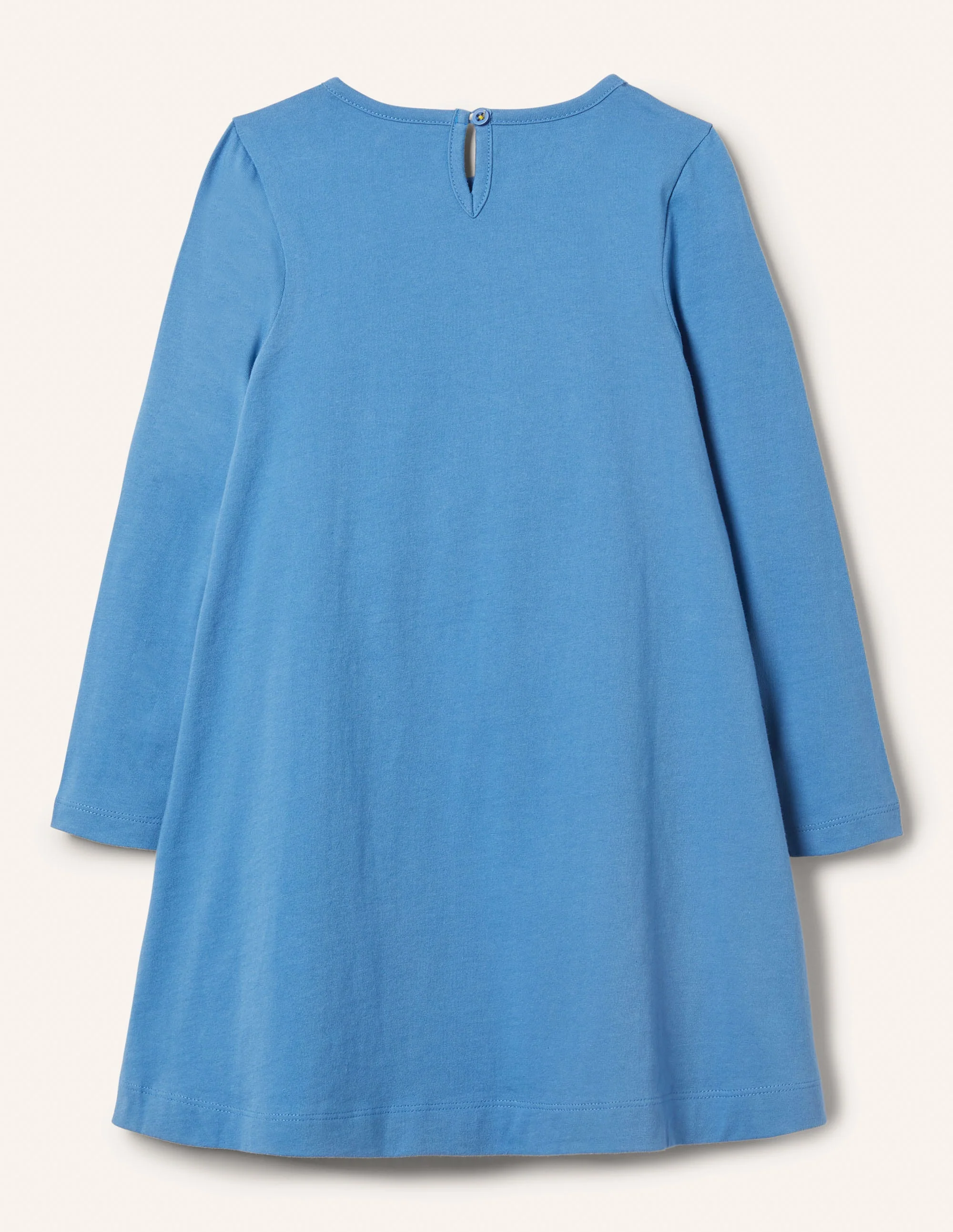 Big Appliqué Jersey Dress-Elizabethan Blue Horse - Image 2