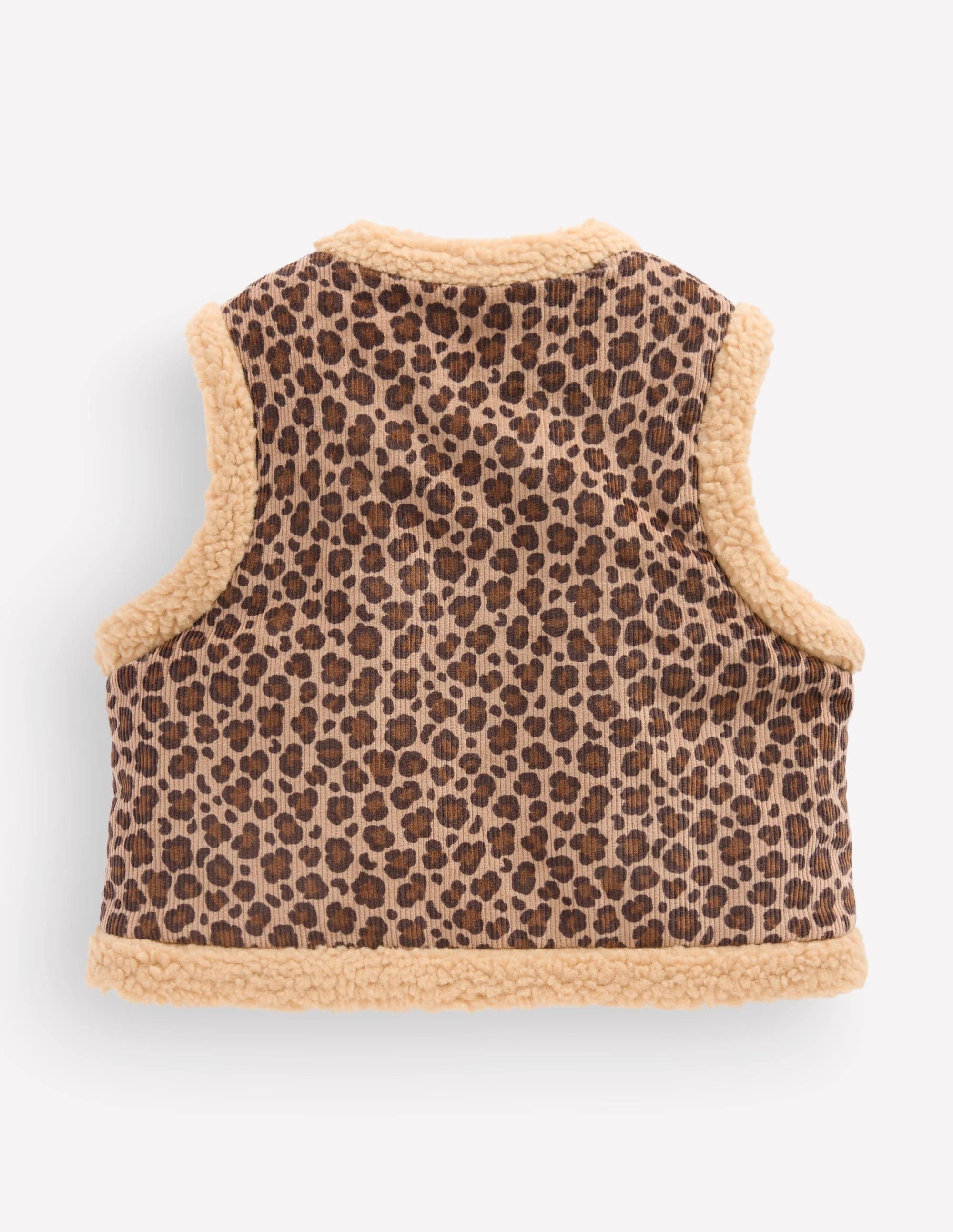 Borg Trim Vest-Brown Leopard - Image 2