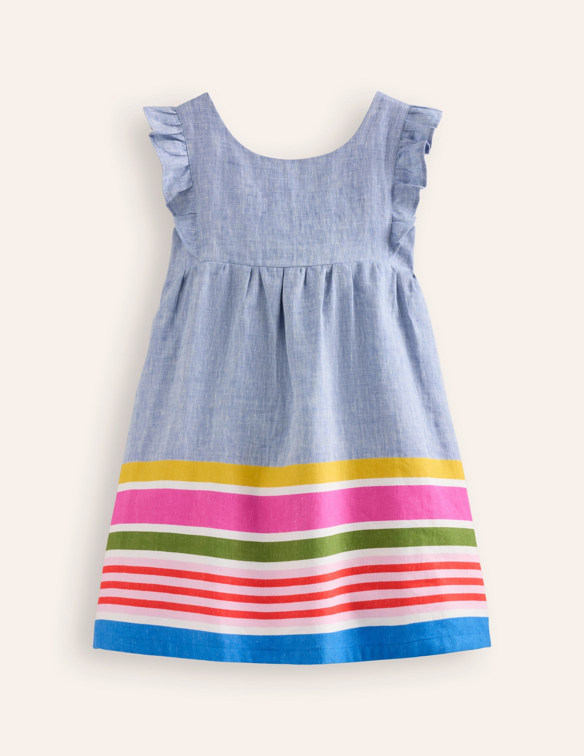Bow Back Dress-End on End Stripe - Image 4