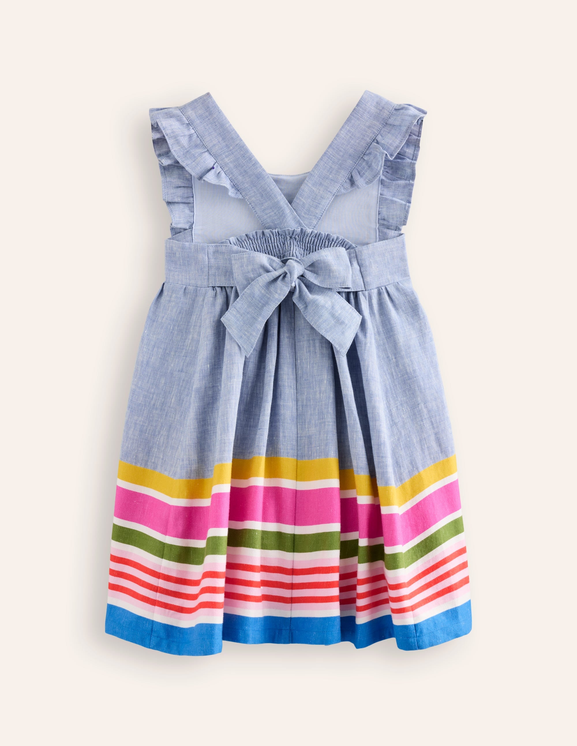 Bow Back Dress-End on End Stripe - Image 5