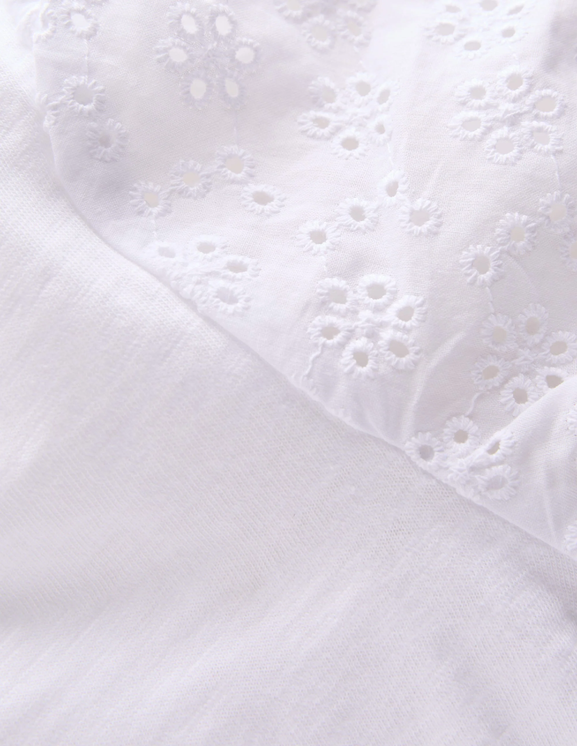 Broderie Mix Tee-White - Image 3
