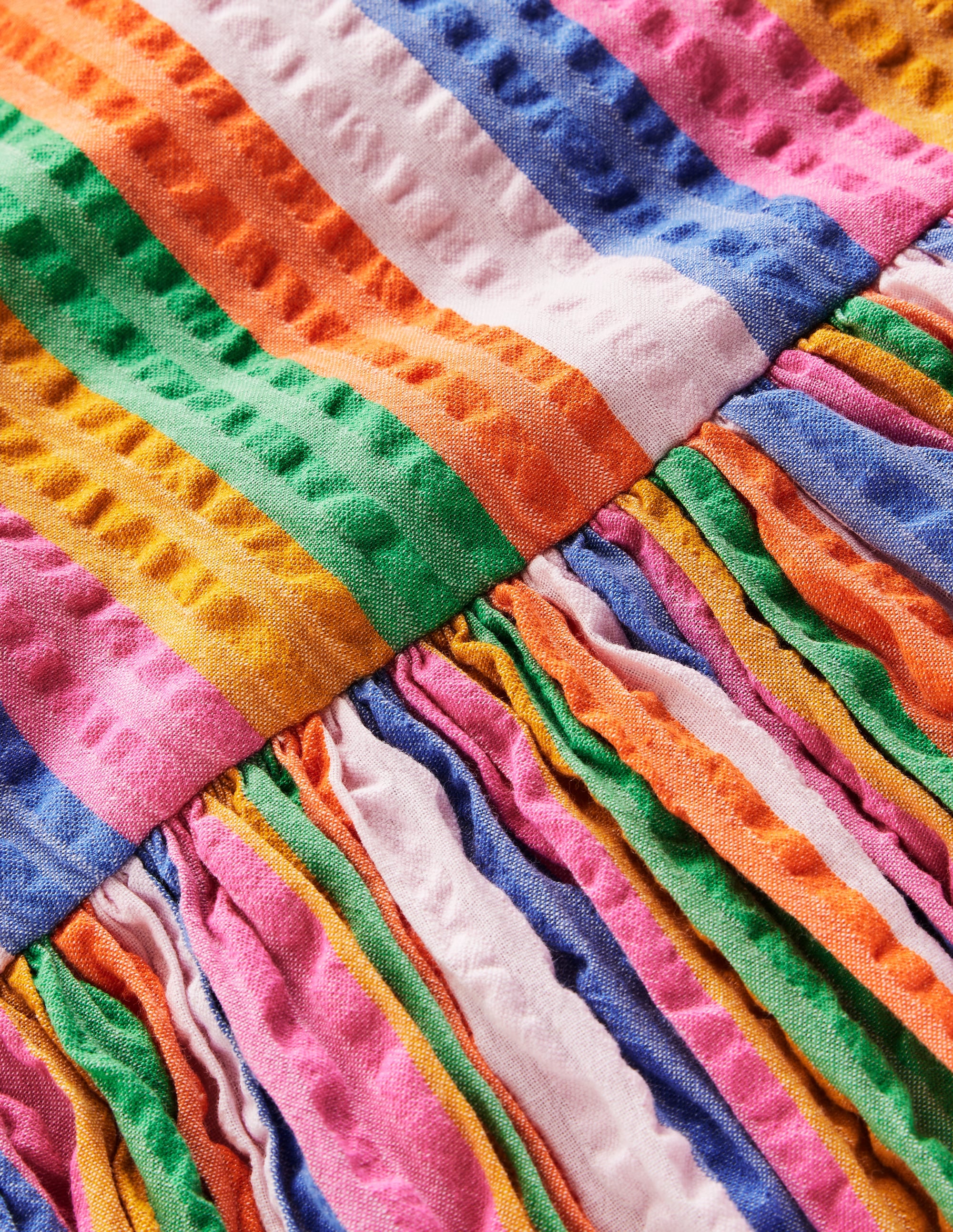 Bubble Hem Dress-Multi Stripe - Image 3