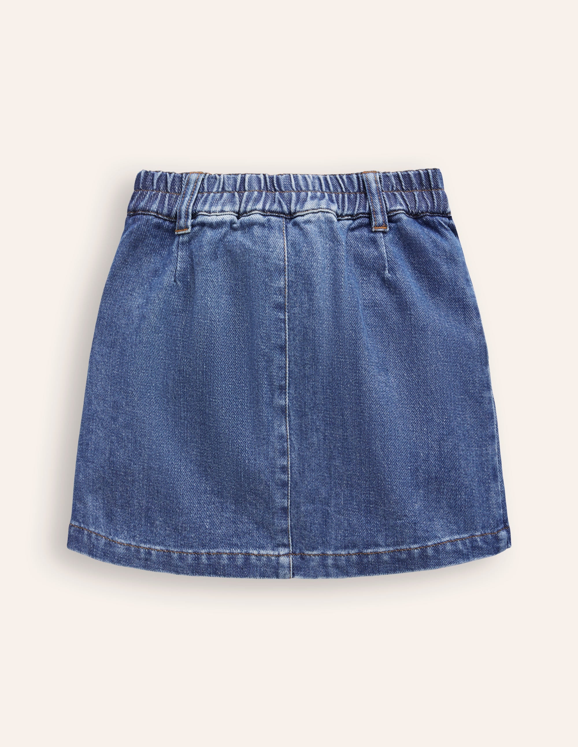 Button Pull-On Mini Skirt-Mid Vintage - Image 2