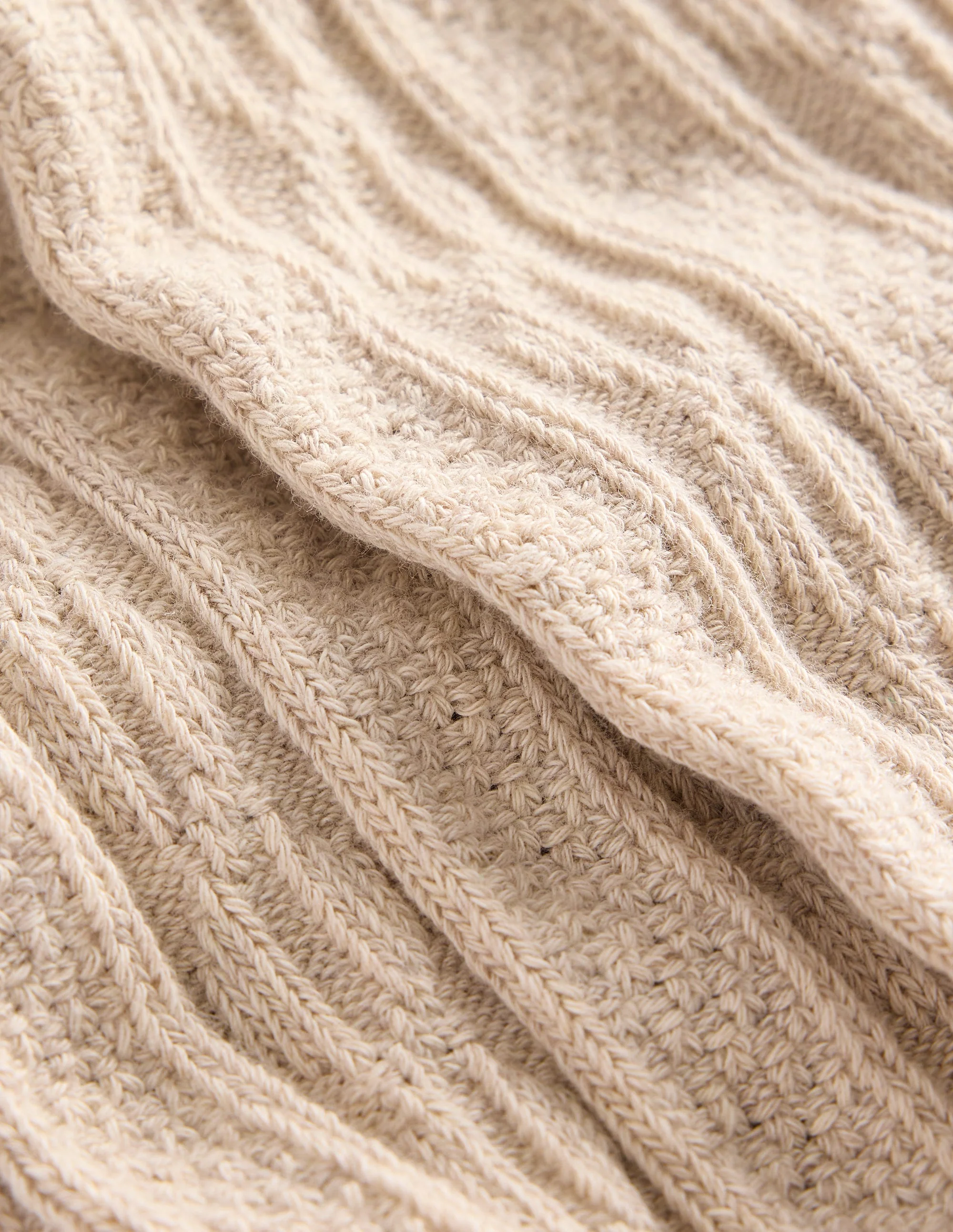 Cable Knit Tights-Oatmeal - Image 2