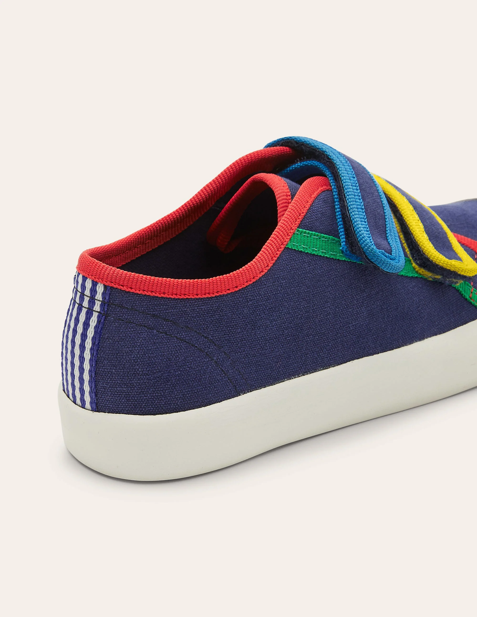 Canvas Low Top Sneakers-Starboard Blue Rainbow - Image 3