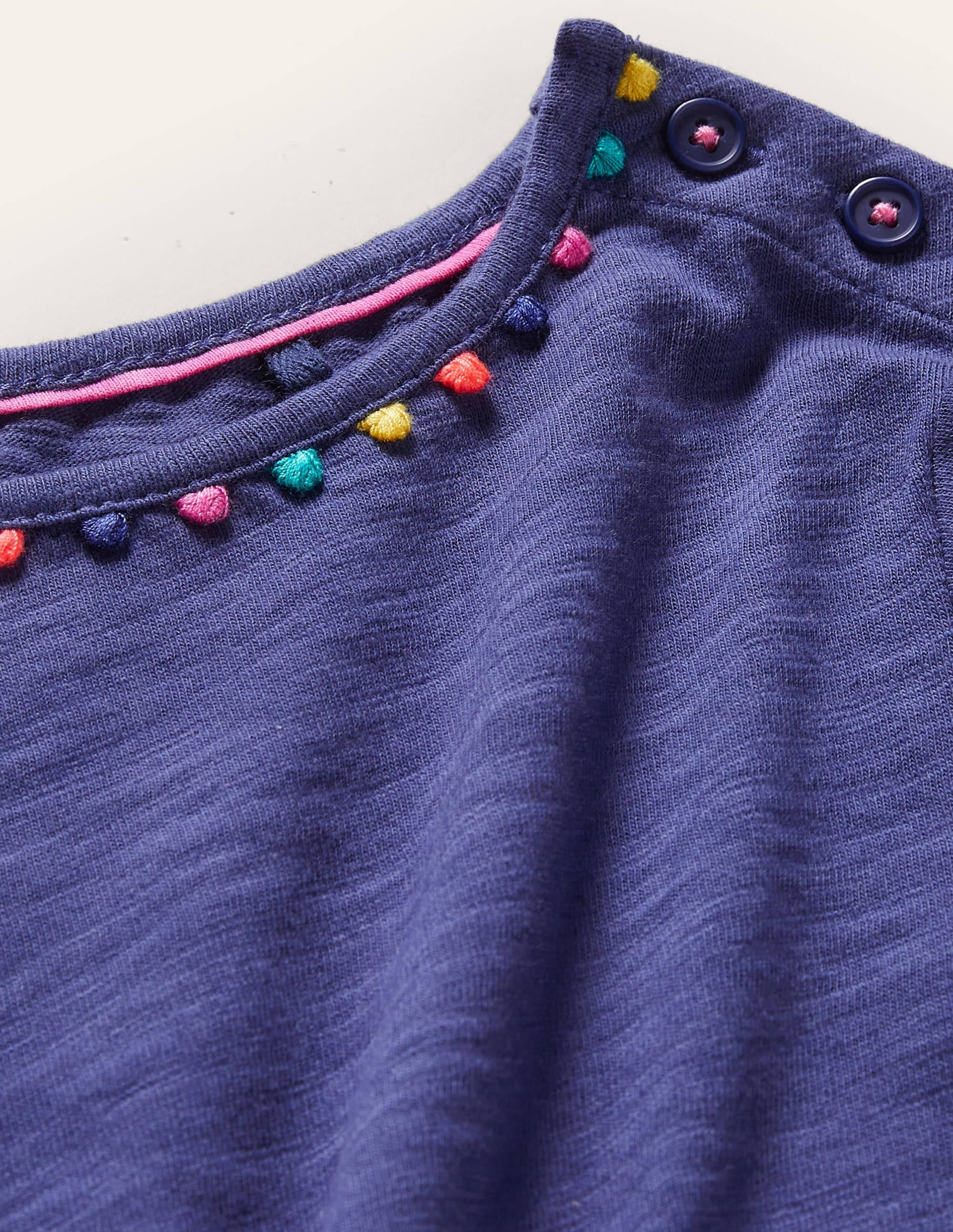Charlie Pom Jersey Dress-Starboard Blue - Image 3