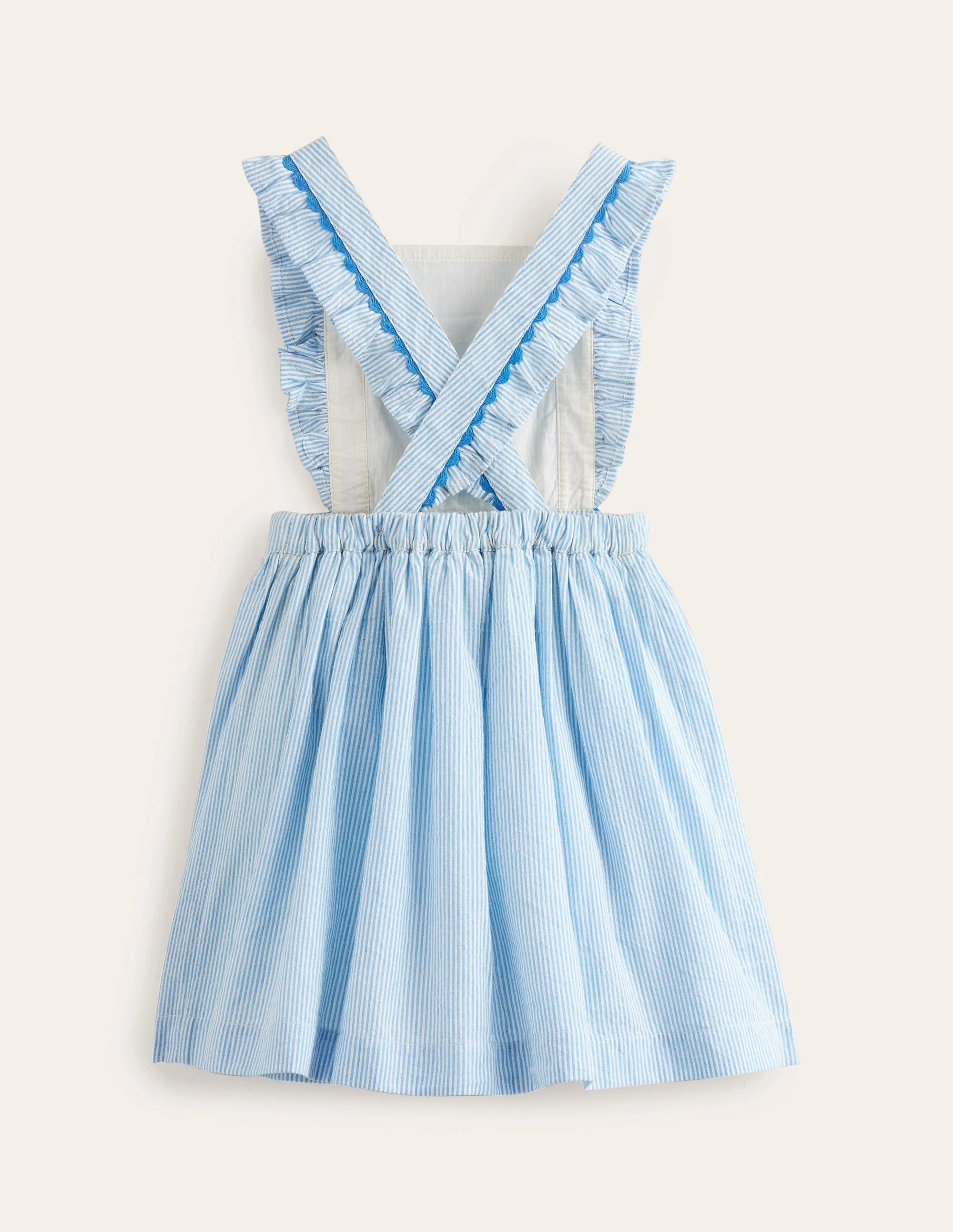 Charming Pinafore Dress-Surf Blue/ Ivory Shells - Image 2
