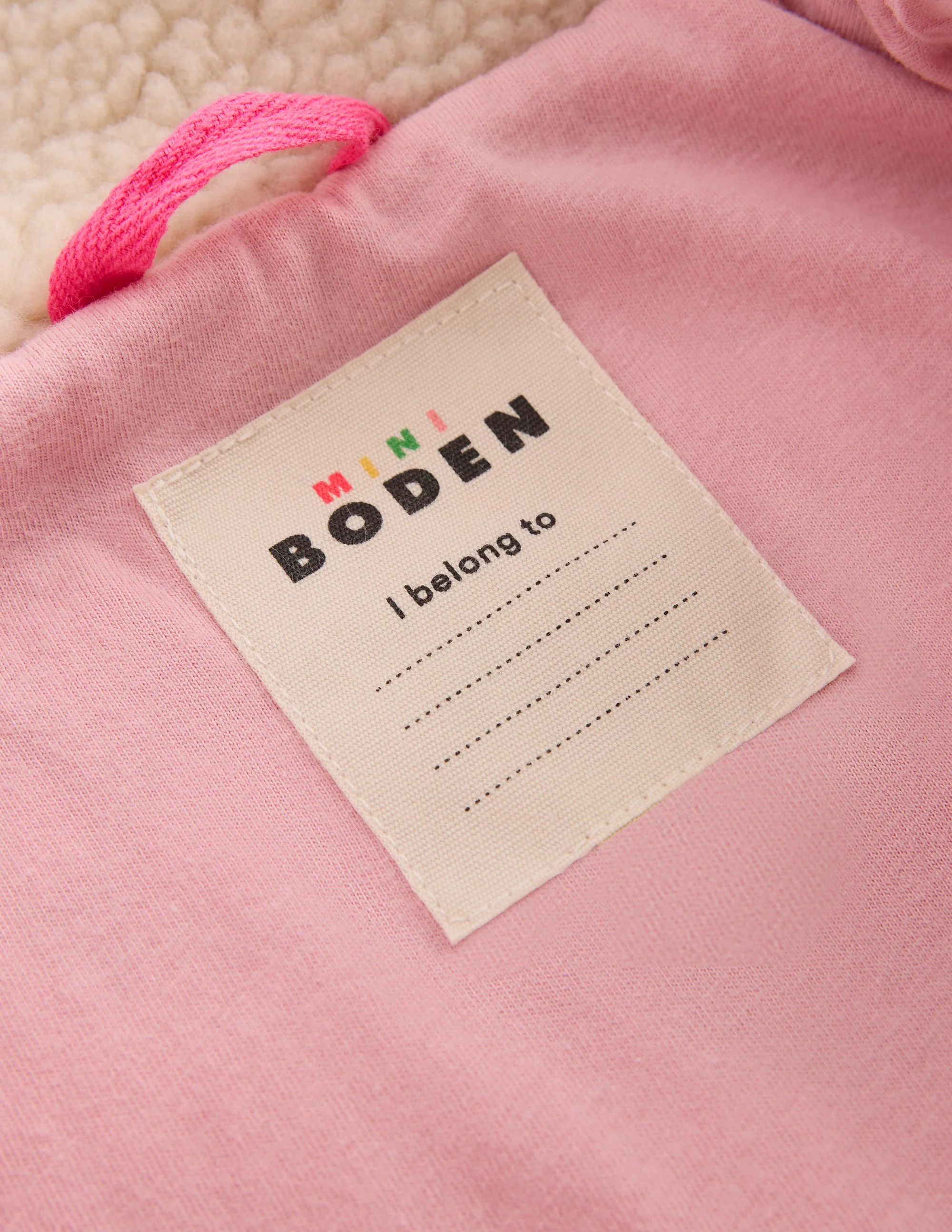 Collared Borg Jacket-Ivory Borg Logo - Image 6