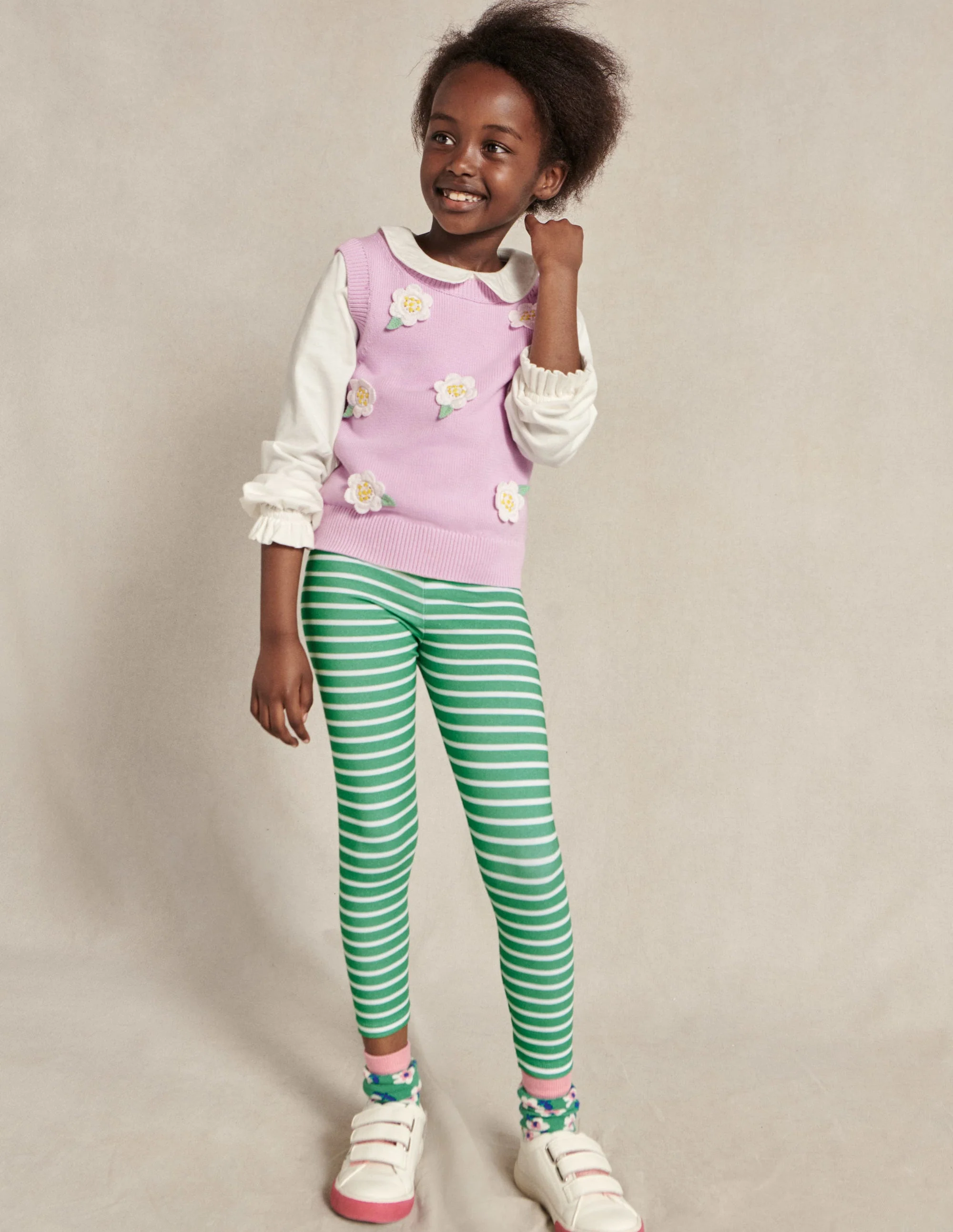 Collared Jersey Top-Ivory - Image 5