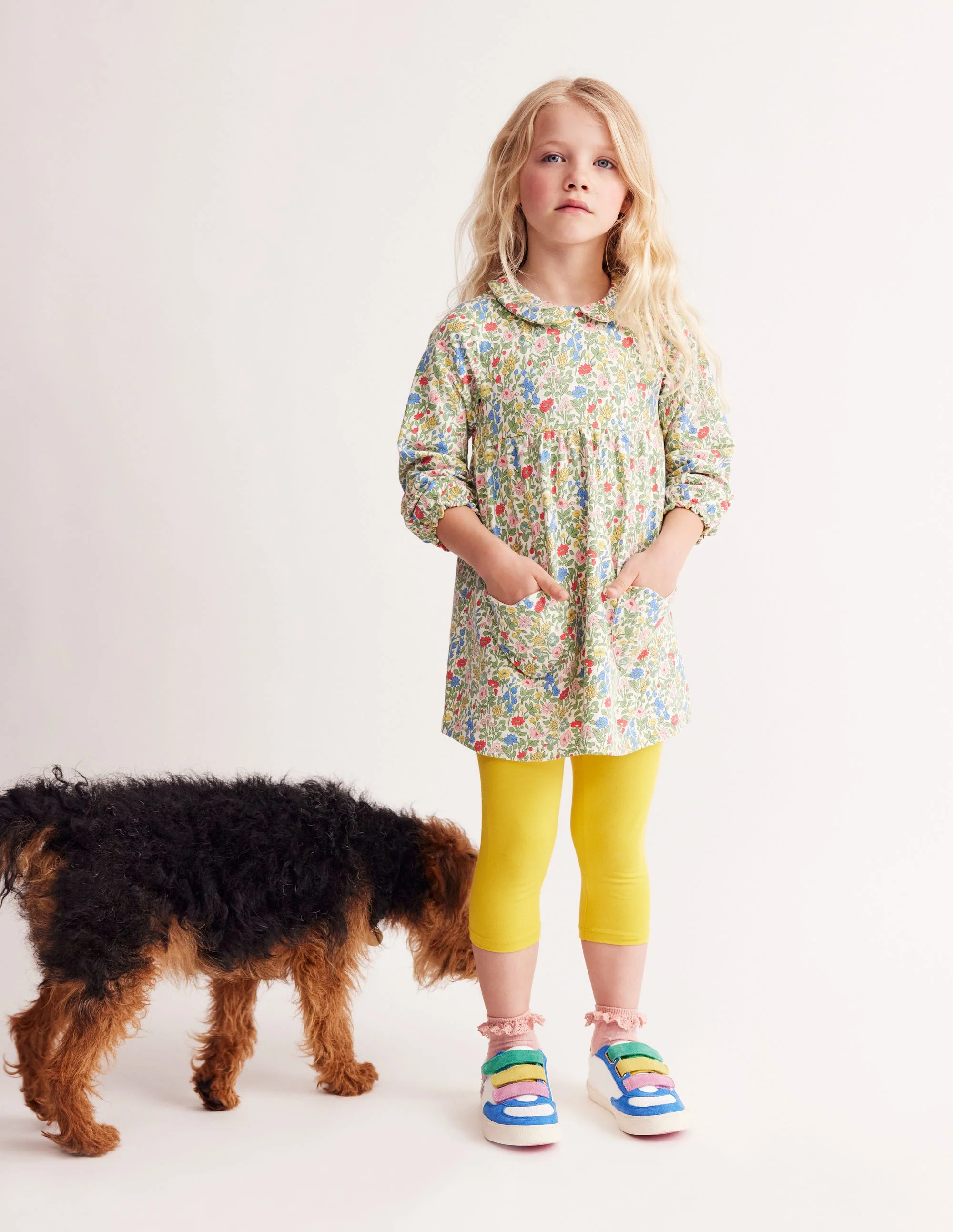 Collared Tunic-Multi Meadow Floral - Image 2