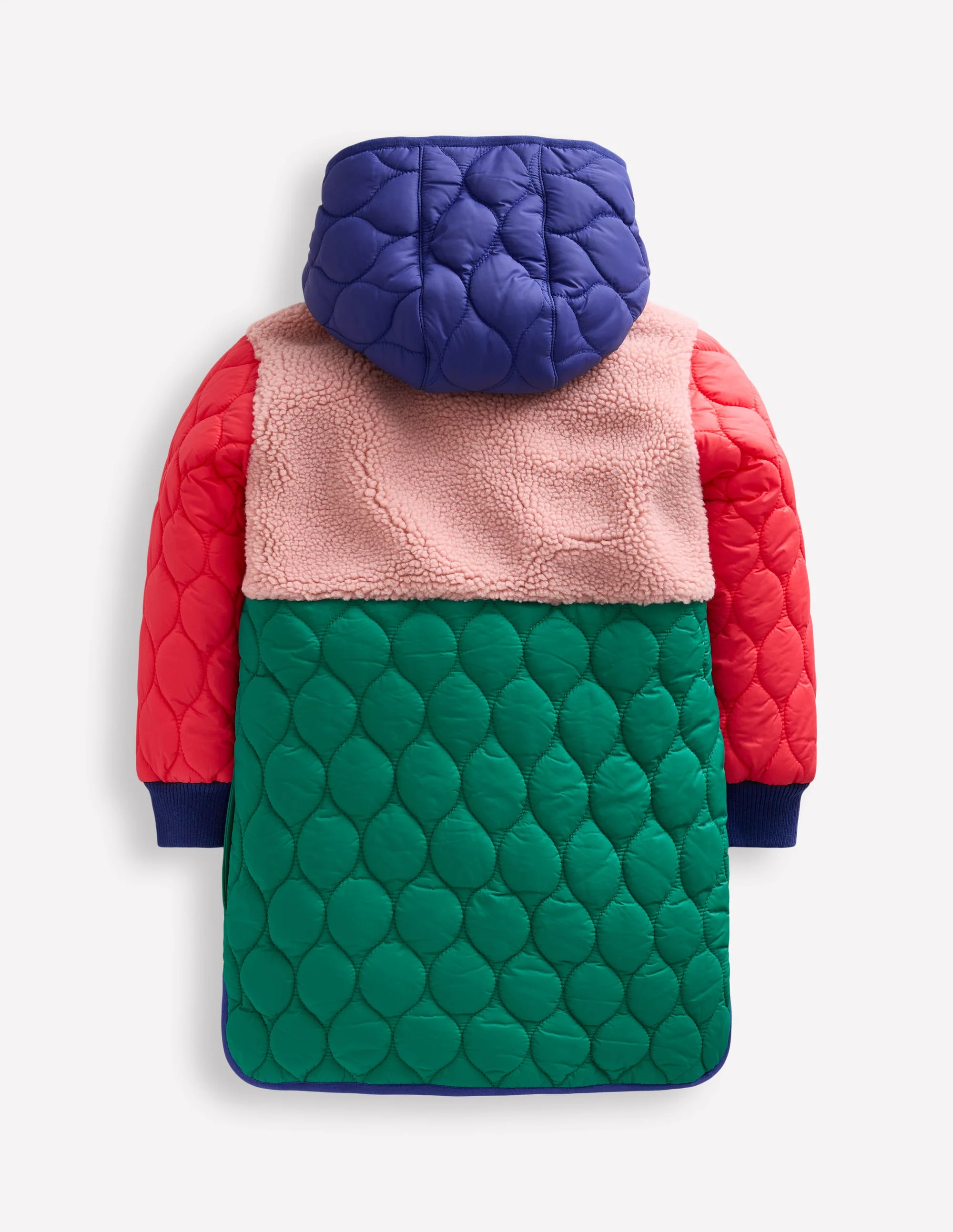 Colourblock Longline Coat-Multi Colourblock - Image 2