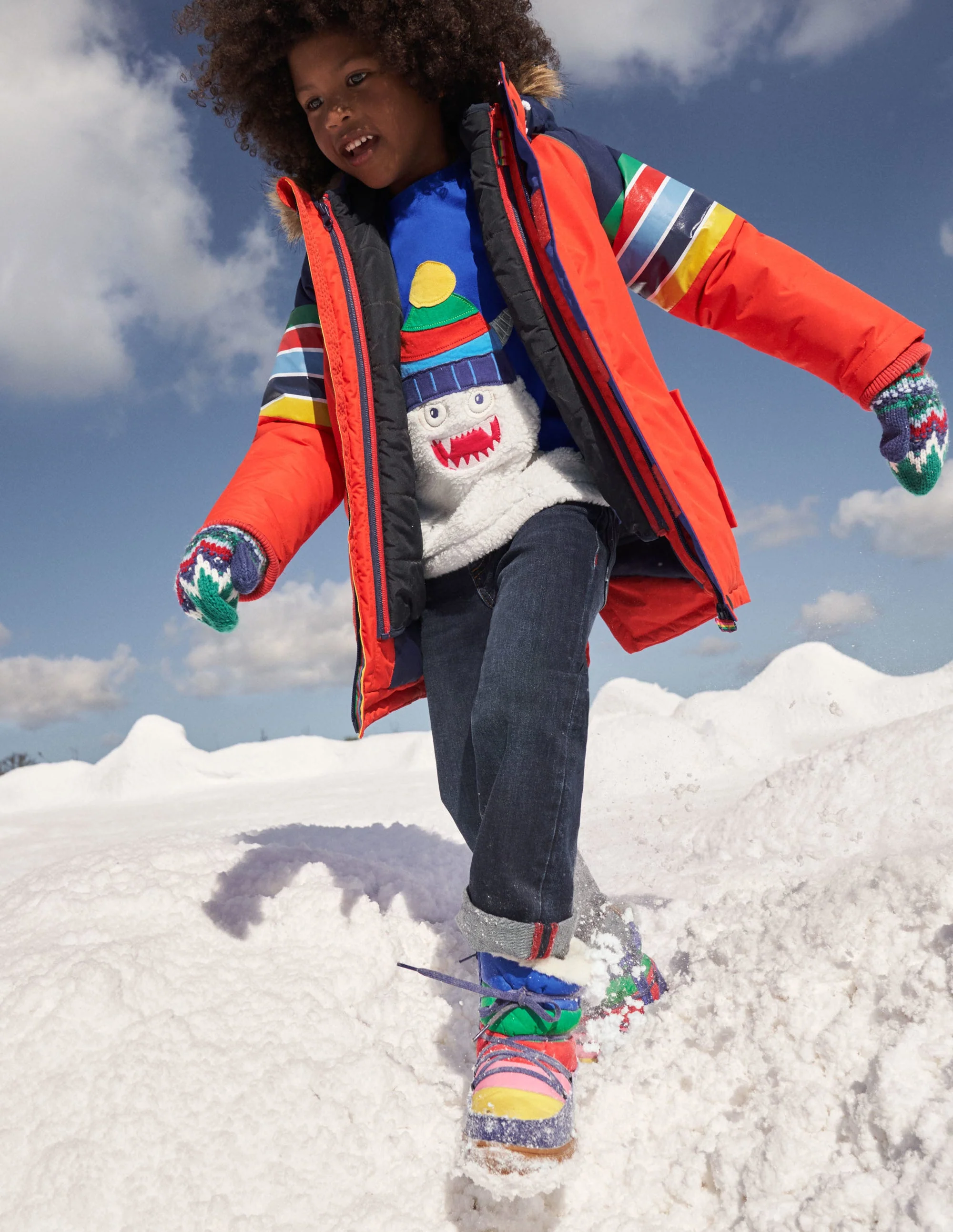 Colourblock Snow Boot-Multi - Image 5
