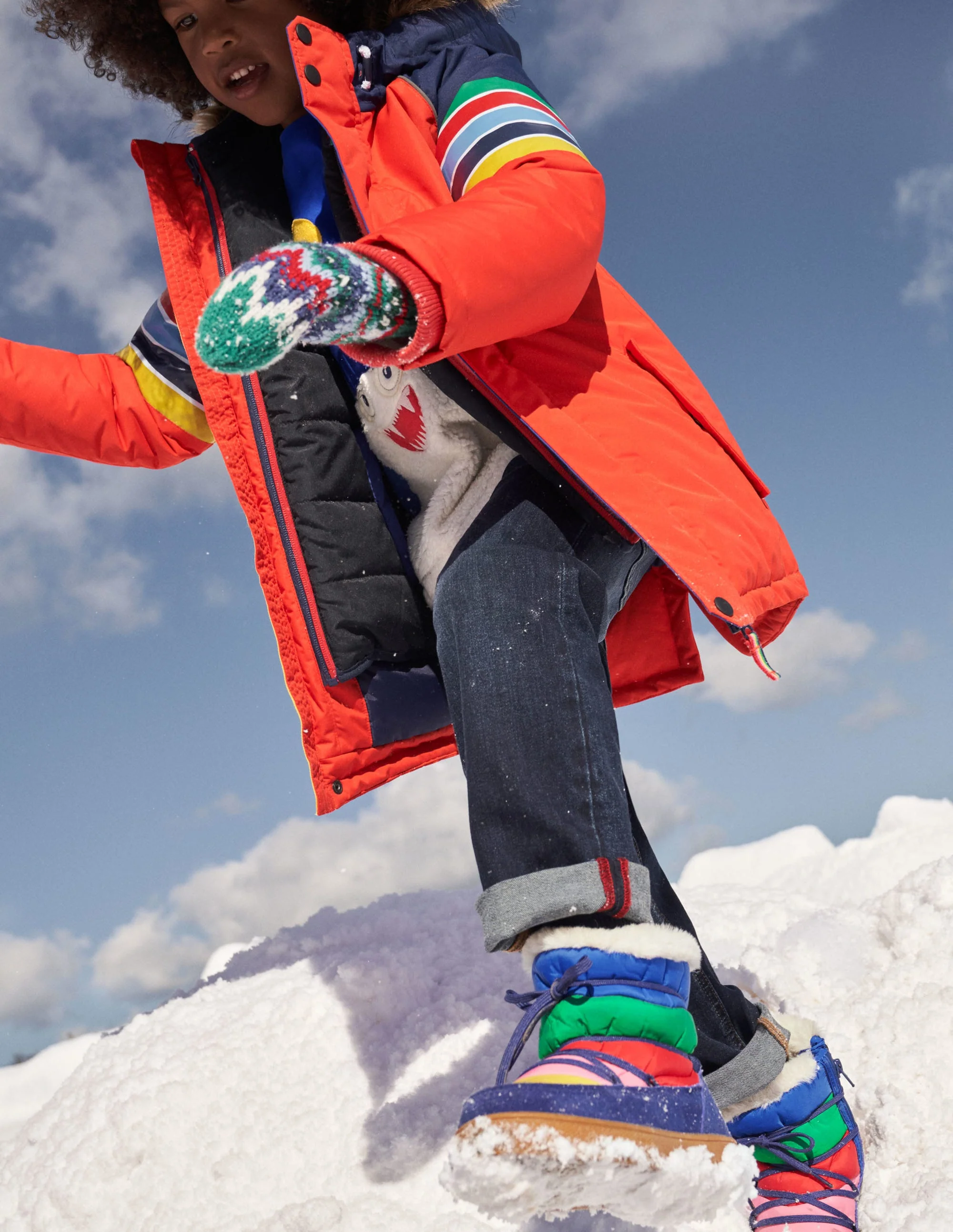 Colourblock Snow Boot-Multi - Image 6