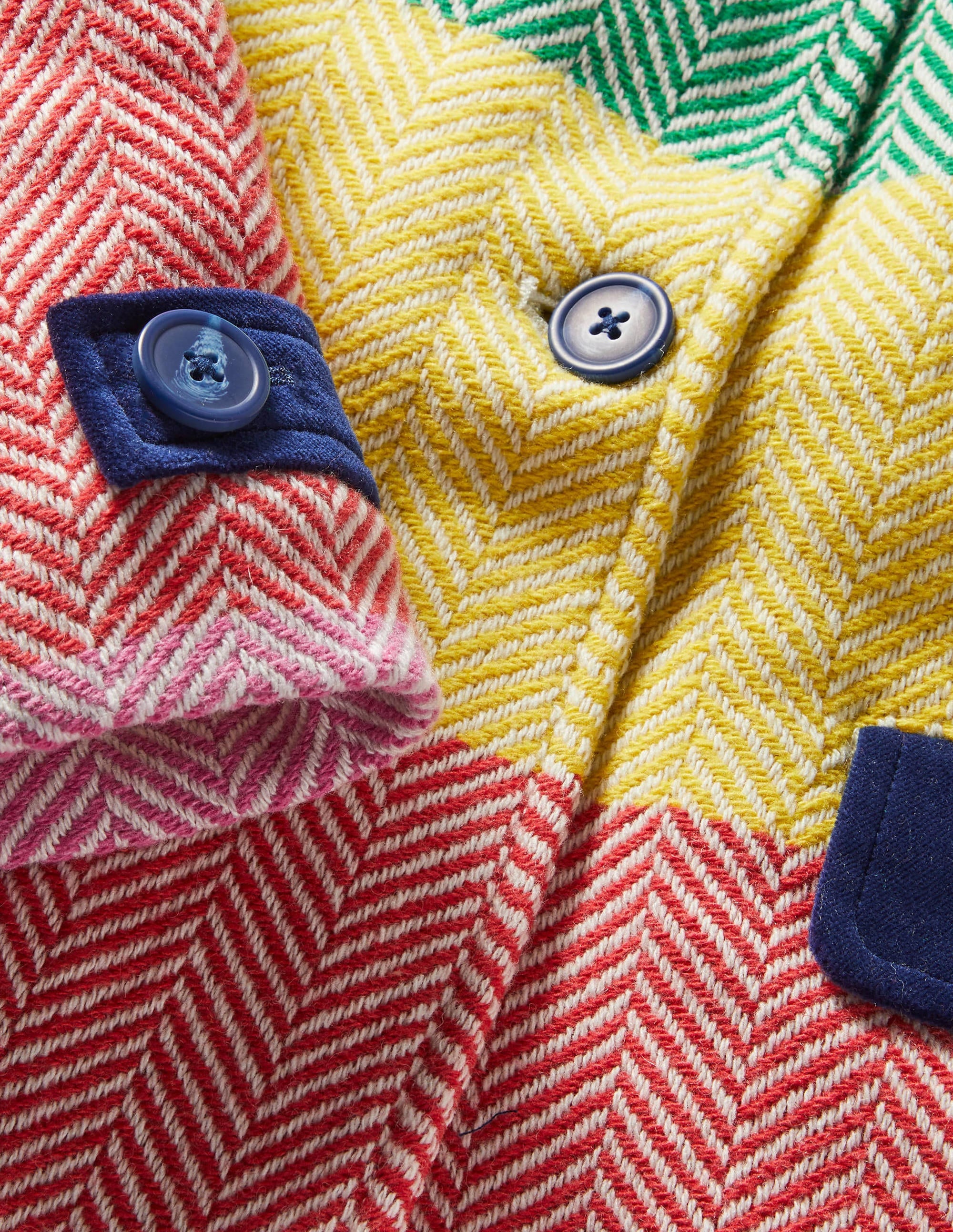 Colourful Wool Coat-Multi Rainbow - Image 3
