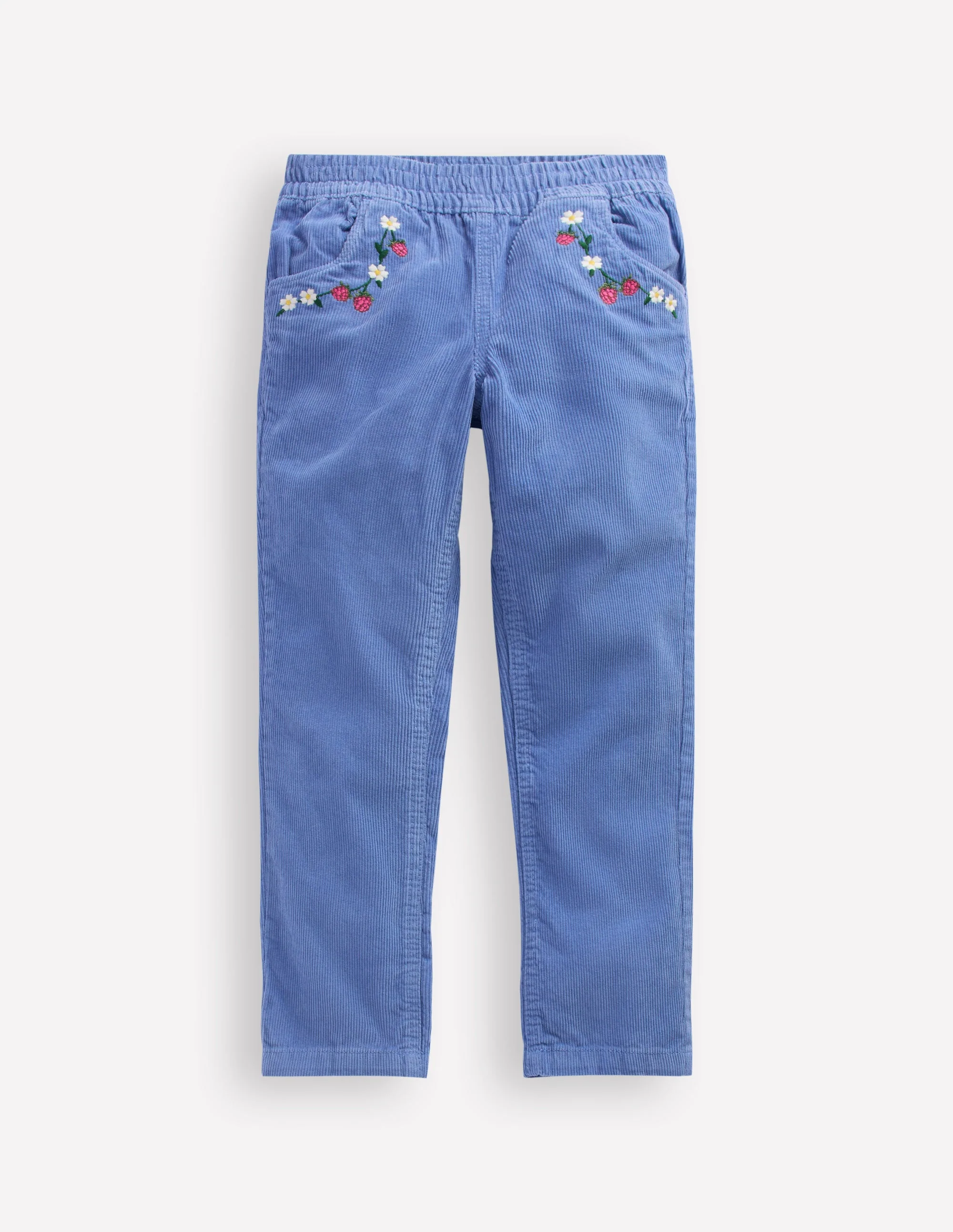 Cord Embroidered Pull-On Pants-Ebb & Flow