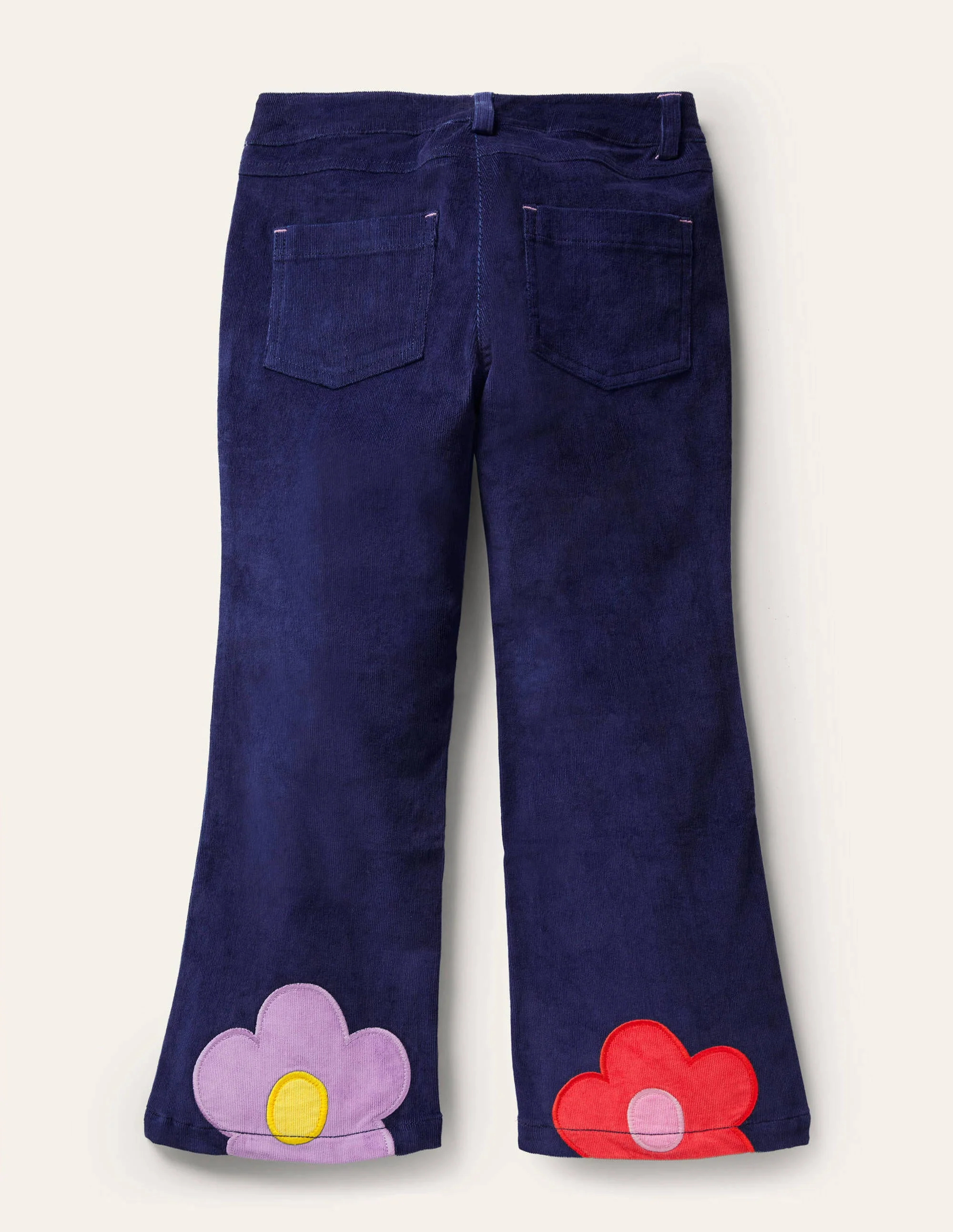 Cord Flower Pants-College Navy - Image 2