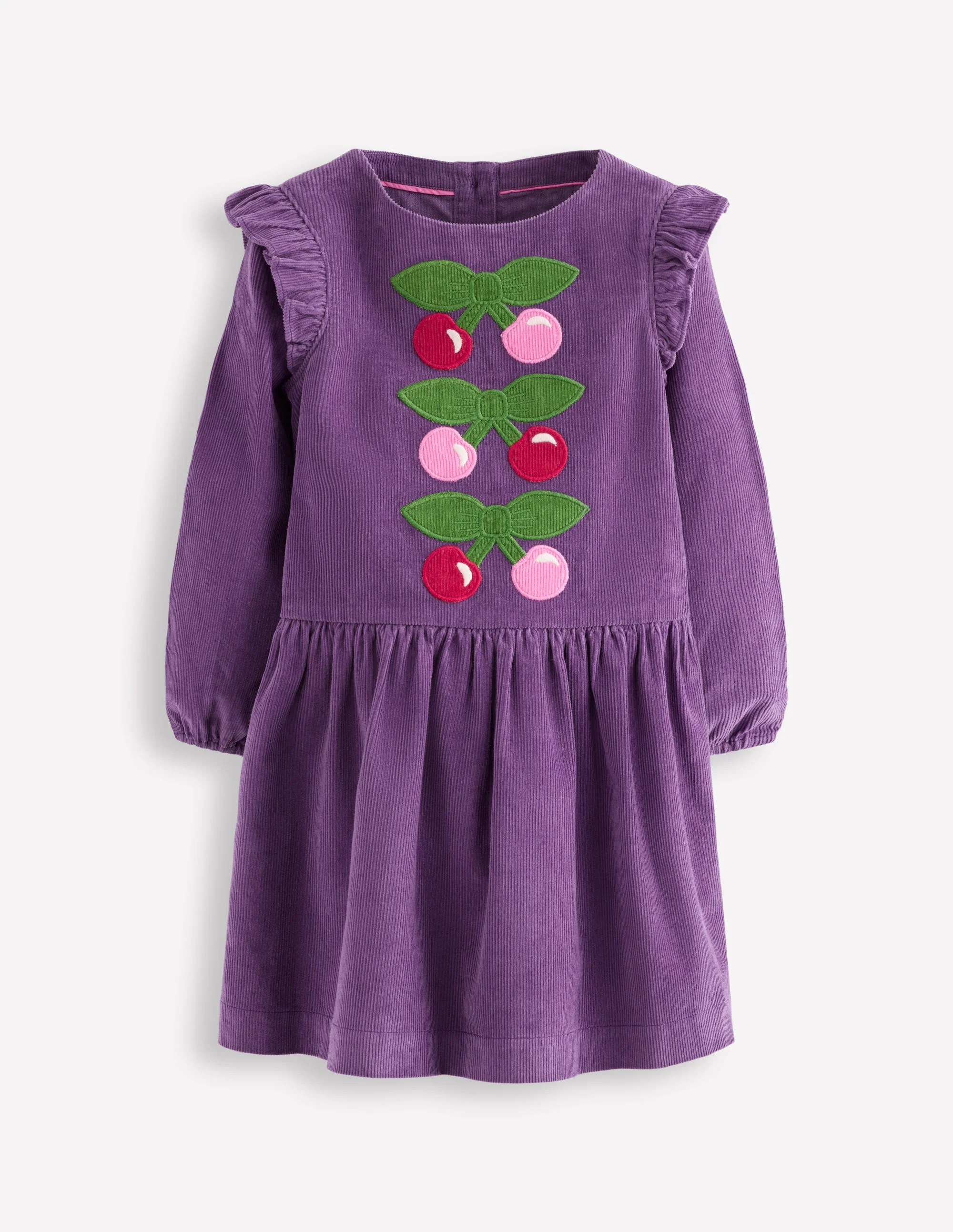 Cord Logo Dress-Mystic Purple Cherries