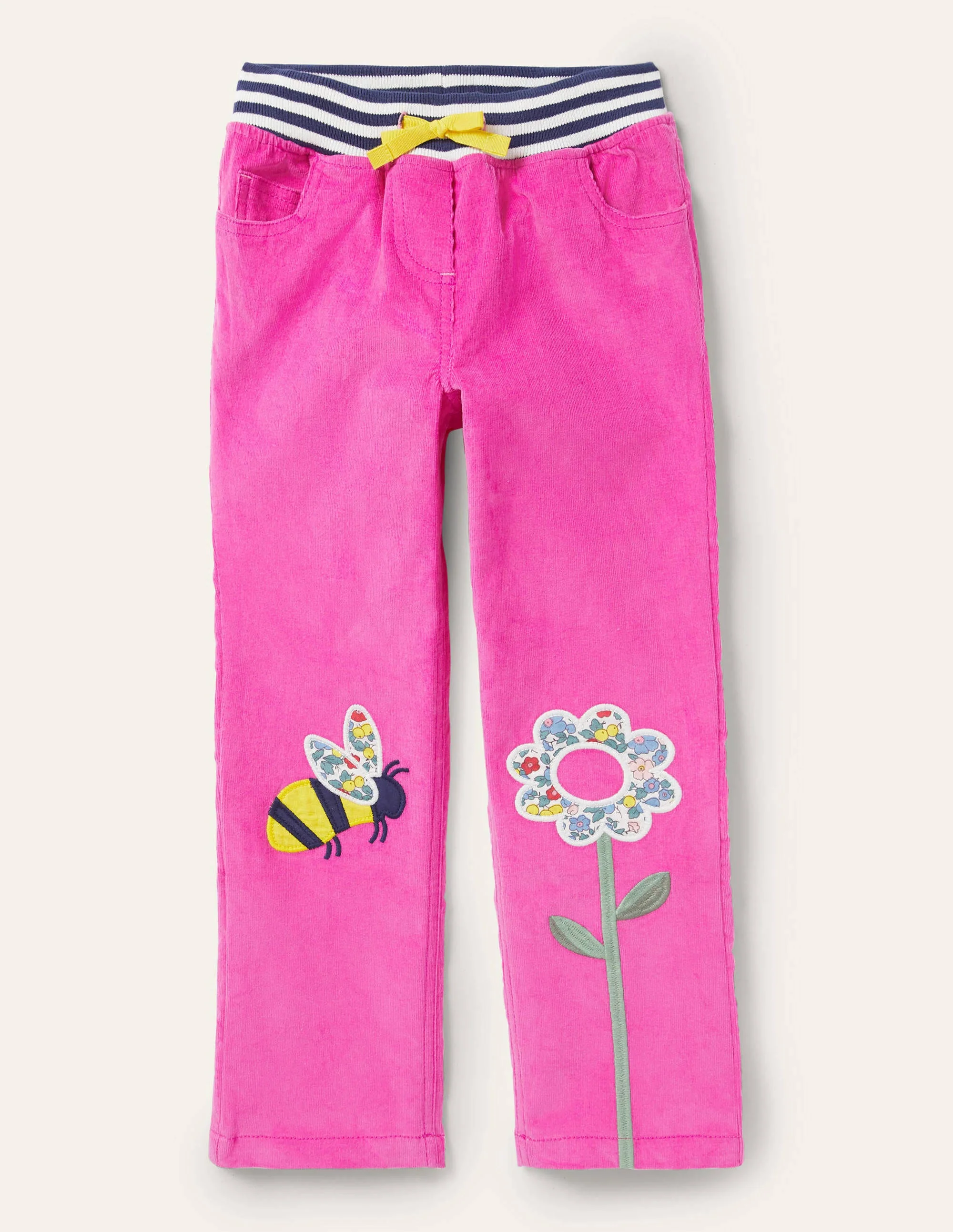 Cord Patch Pants-Tickled Pink Bee