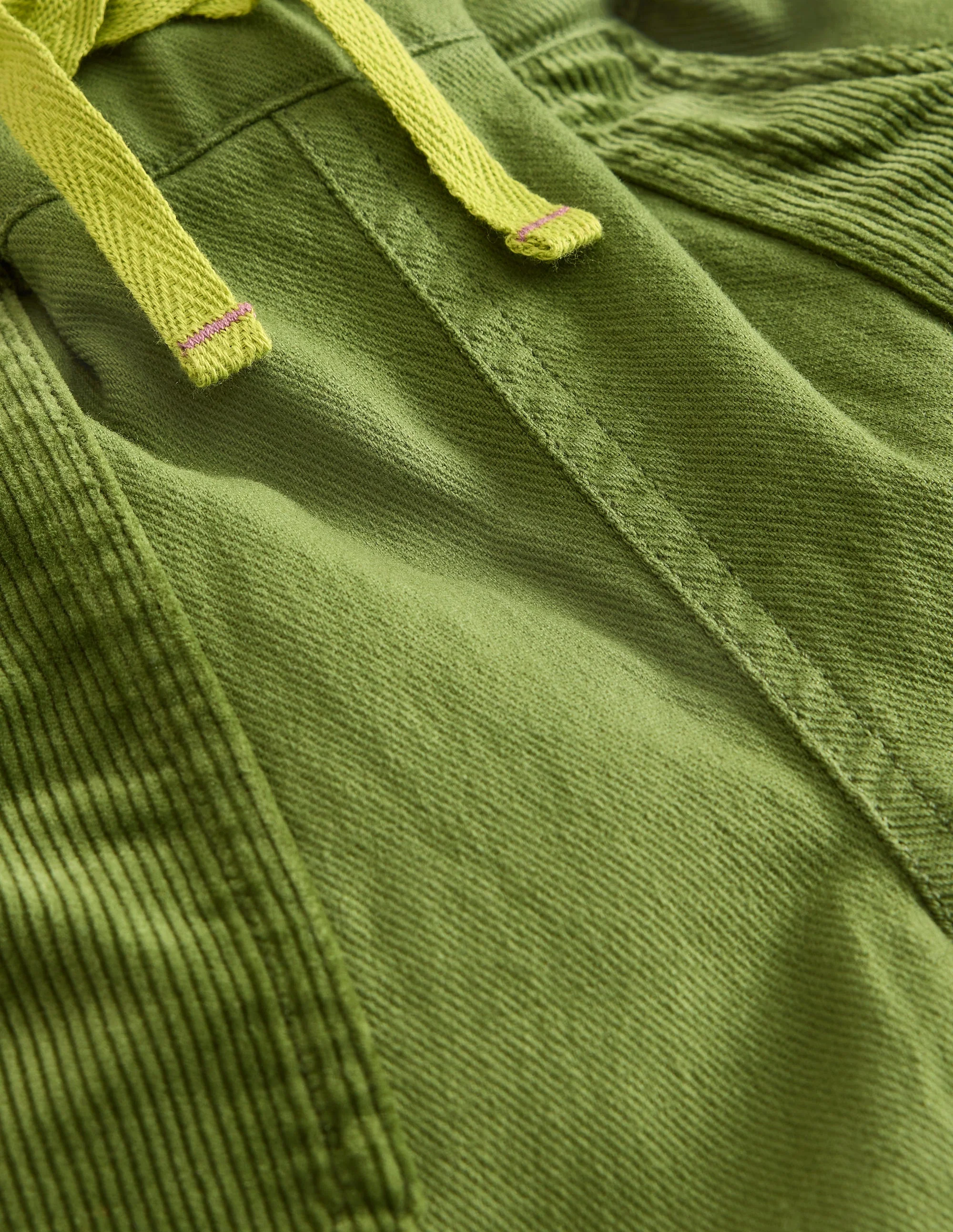 Cord Pocket Pull On Pants-Kale Green - Image 3
