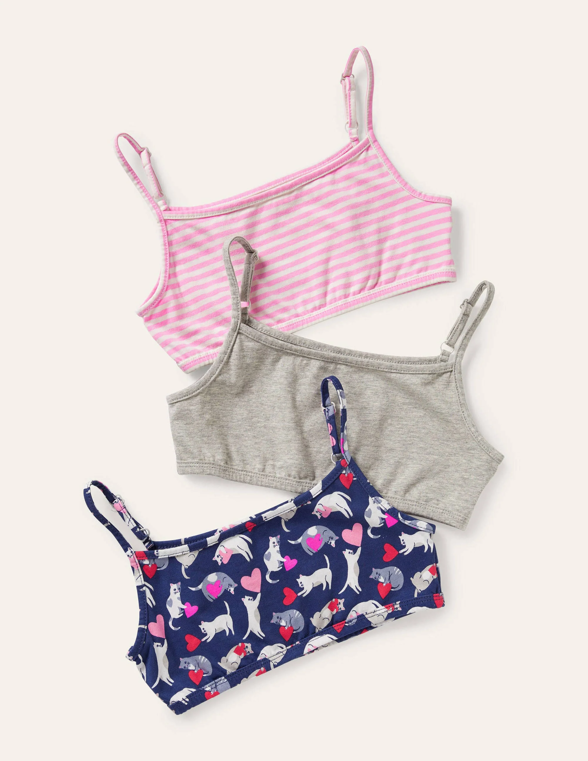 Crop Tops 3 Pack-Multi Cats
