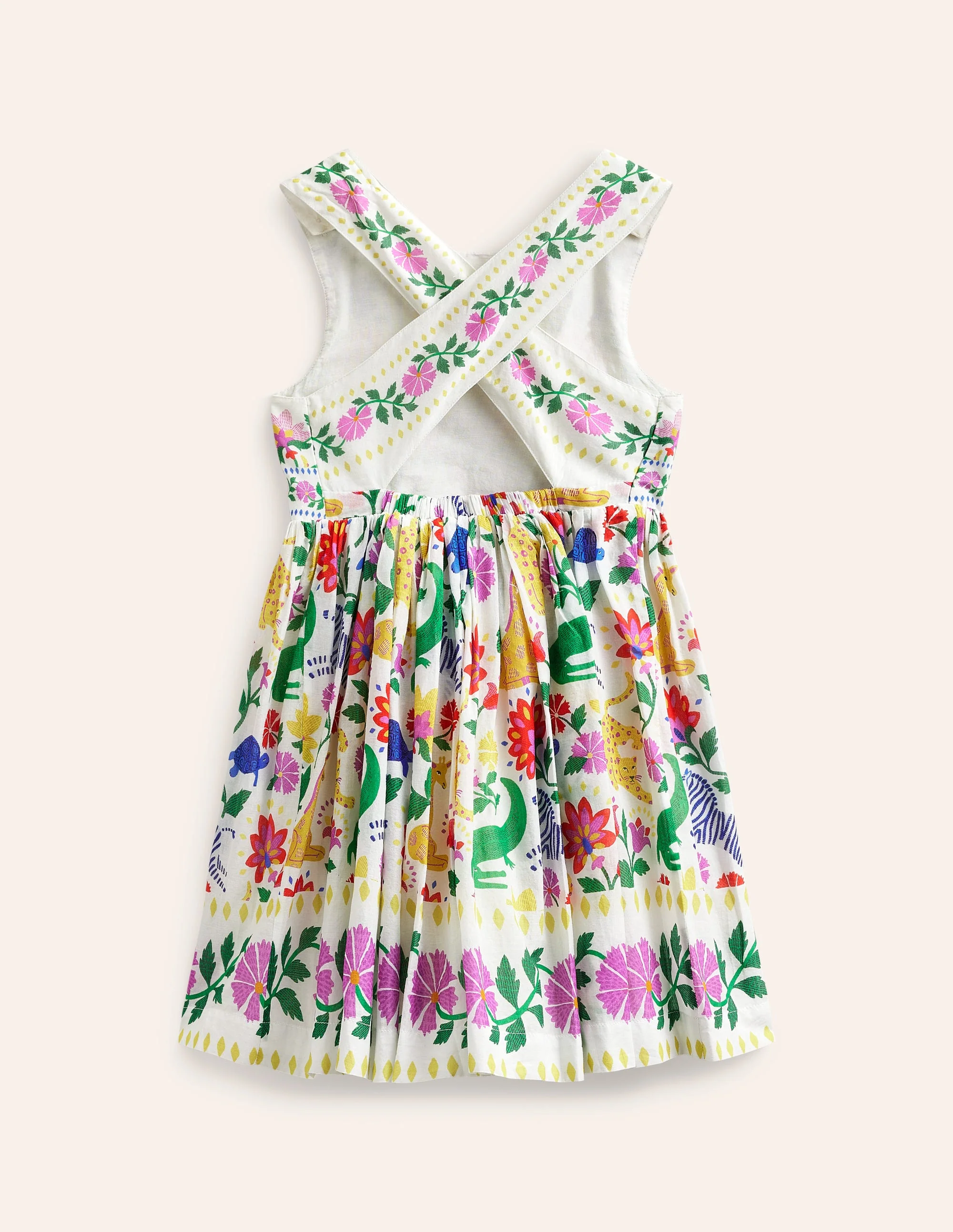 Cross-Back Dress-Multi Safari Floral - Image 2