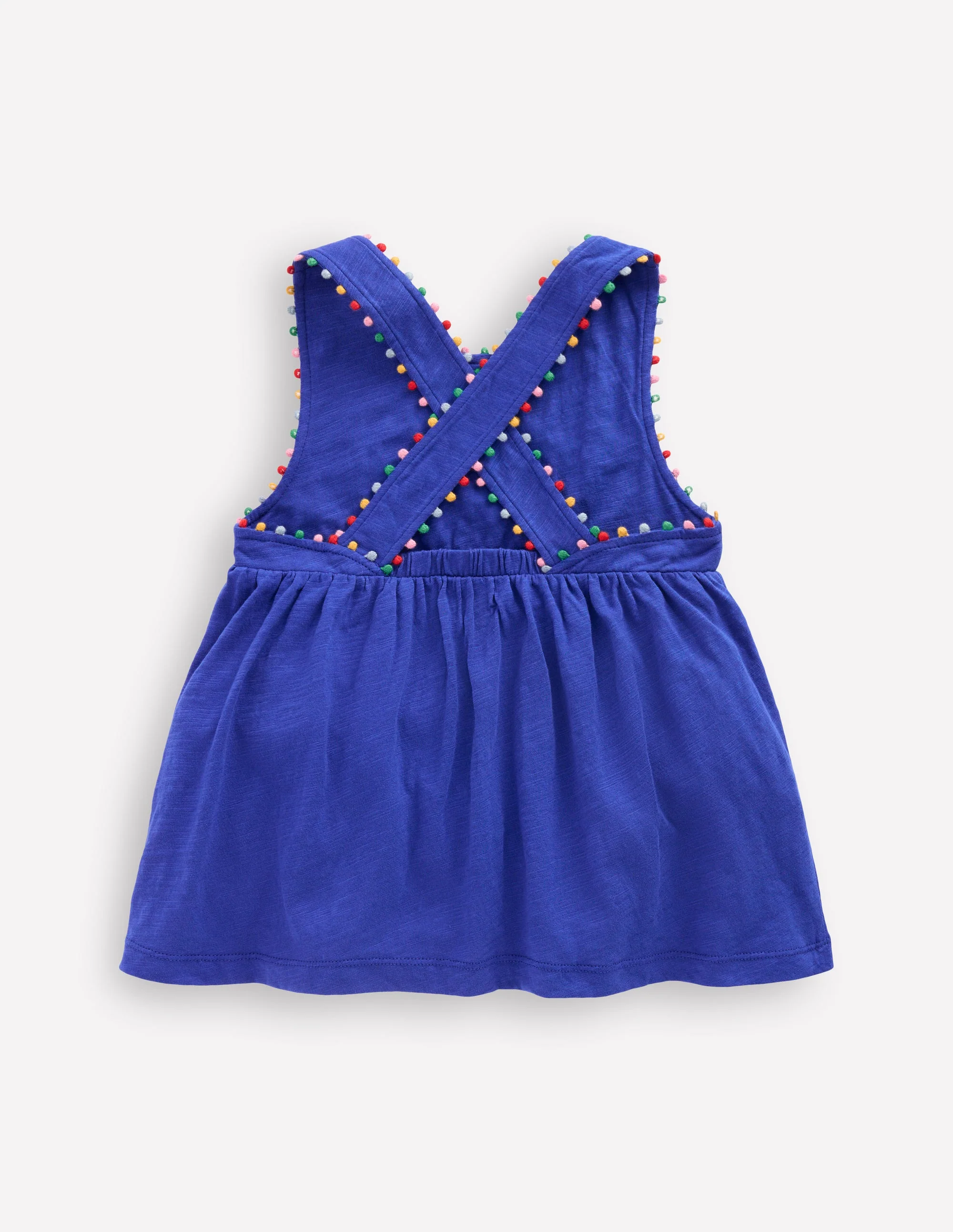 Cross-back Pom Top-Bright Blue - Image 2
