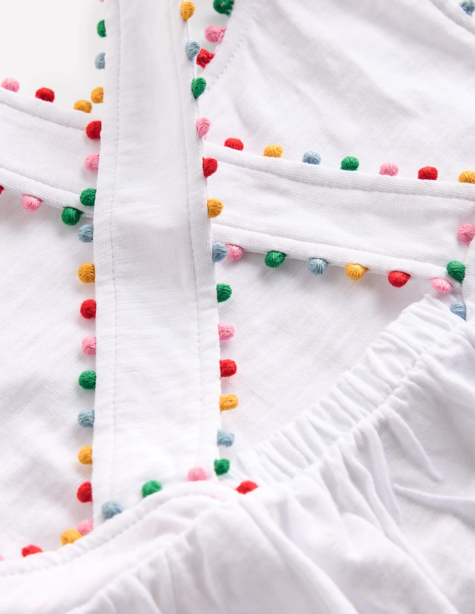 Cross-back Pom Top-White - Image 3