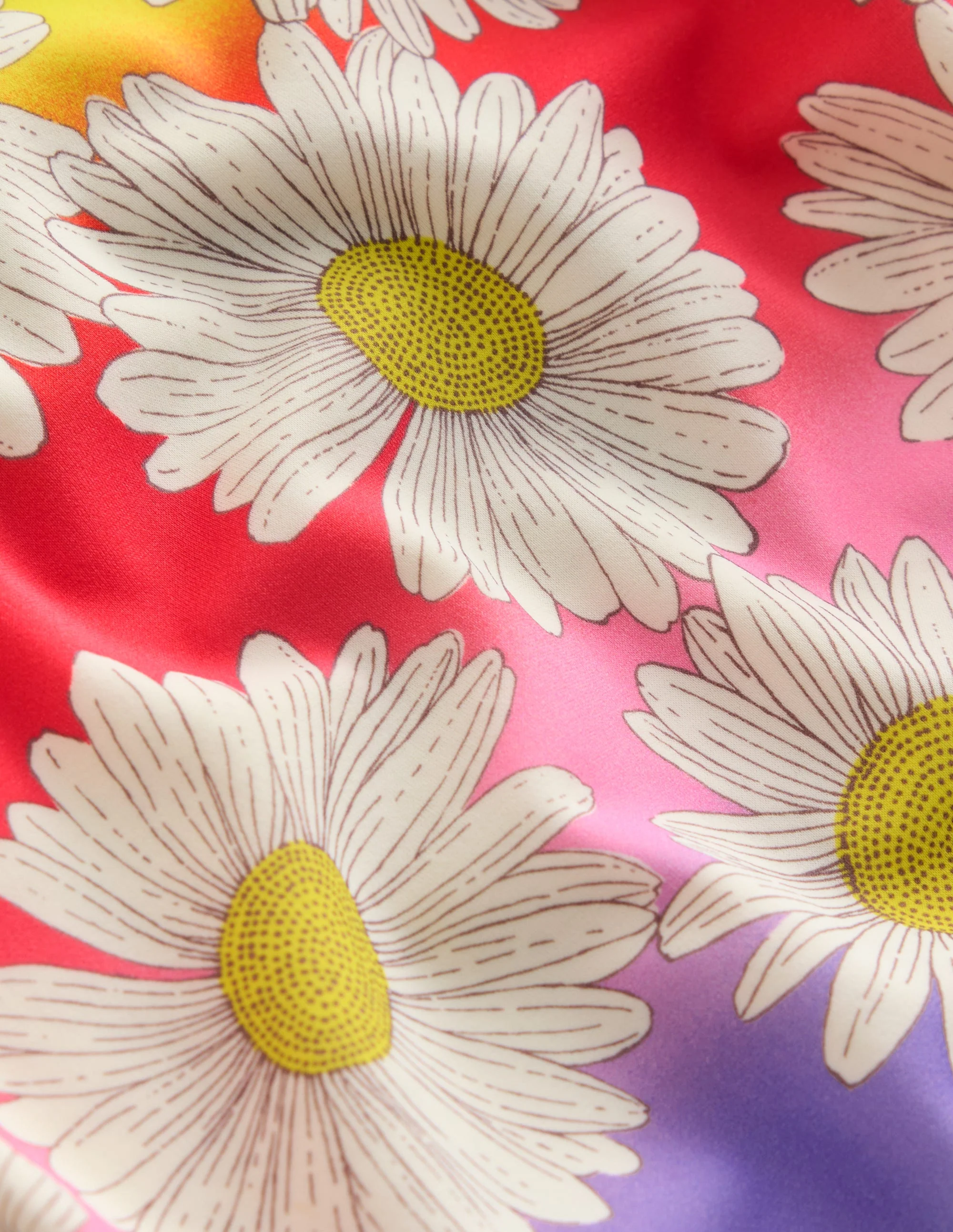 Cross-back Printed Swimsuit-Multi Ombre Daisy - Image 3