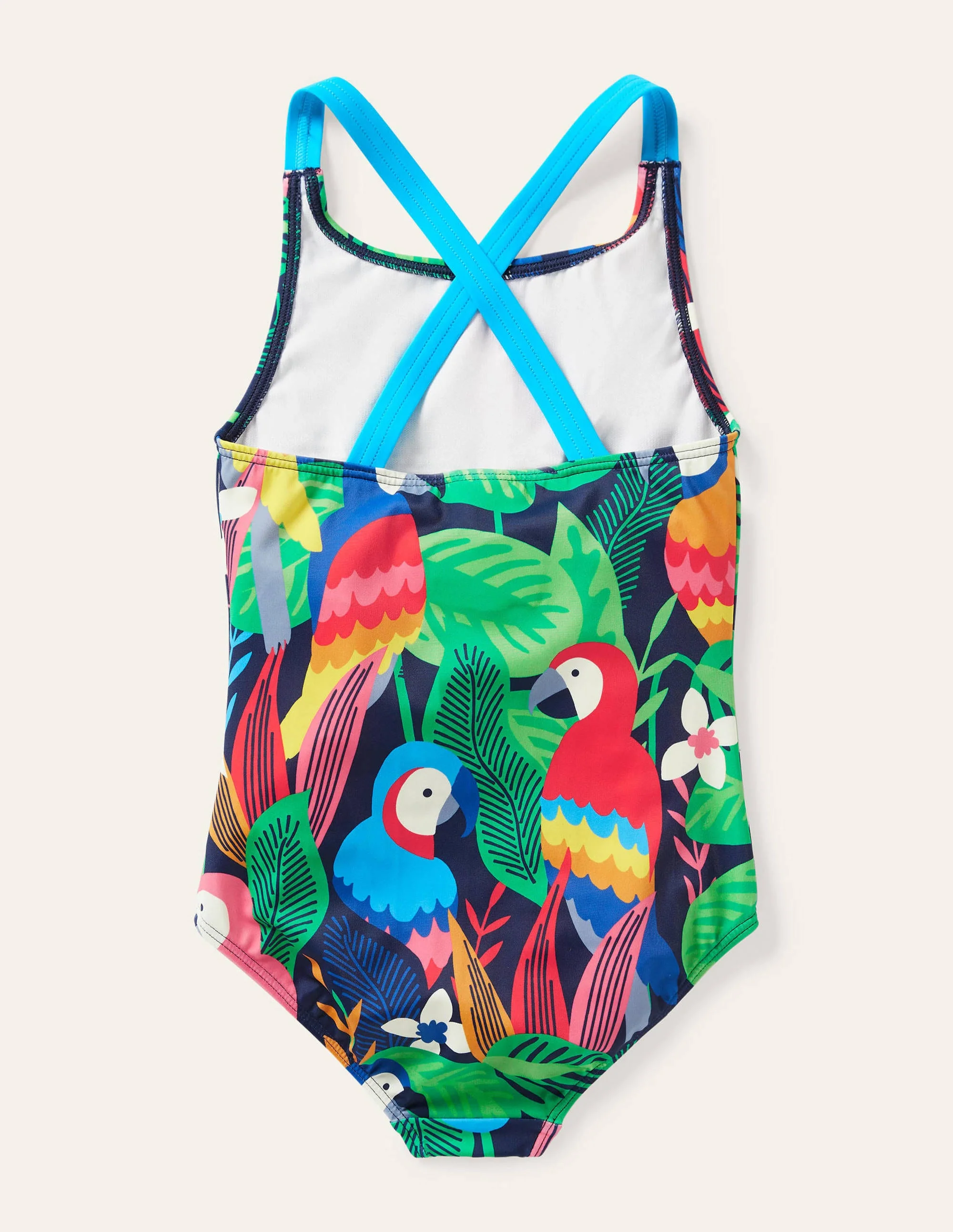 Cross-back Printed Swimsuit-Multi Rainbow Rainforest - Image 2