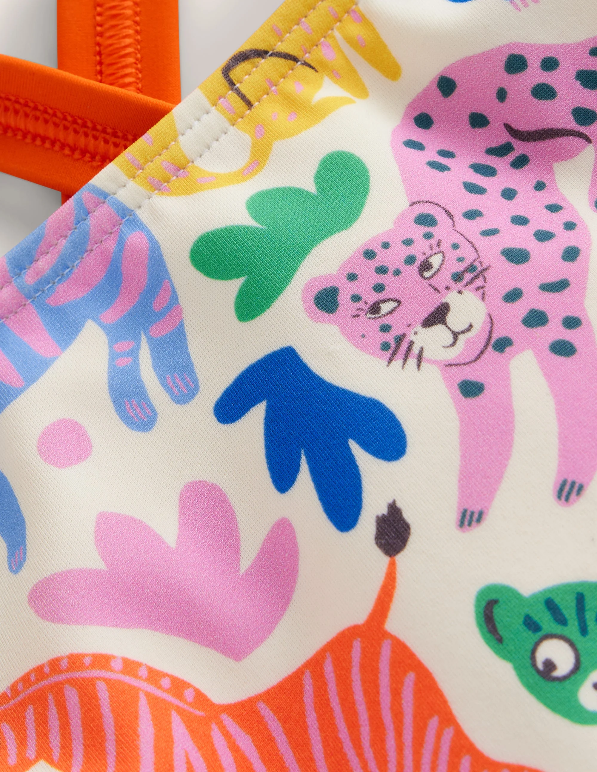 Cross-back Printed Swimsuit-Multi Safari Friends - Image 3